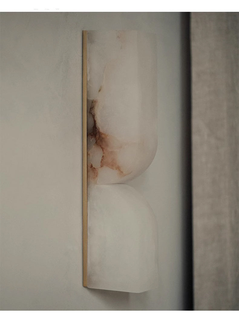 Double Curve Alabaster Wall Light - Cueteks
