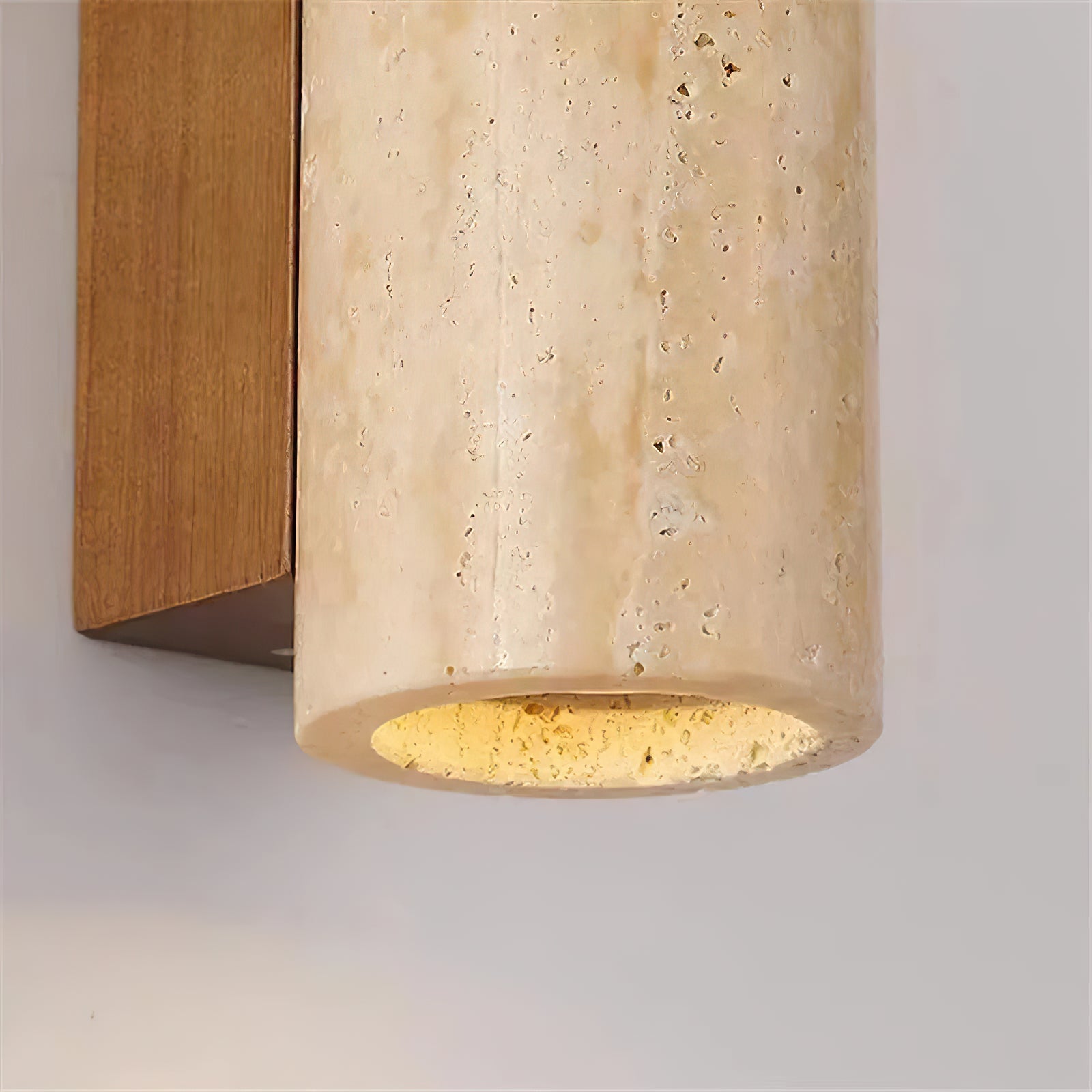 Travertine Cylinder Wall Lamp - Cueteks