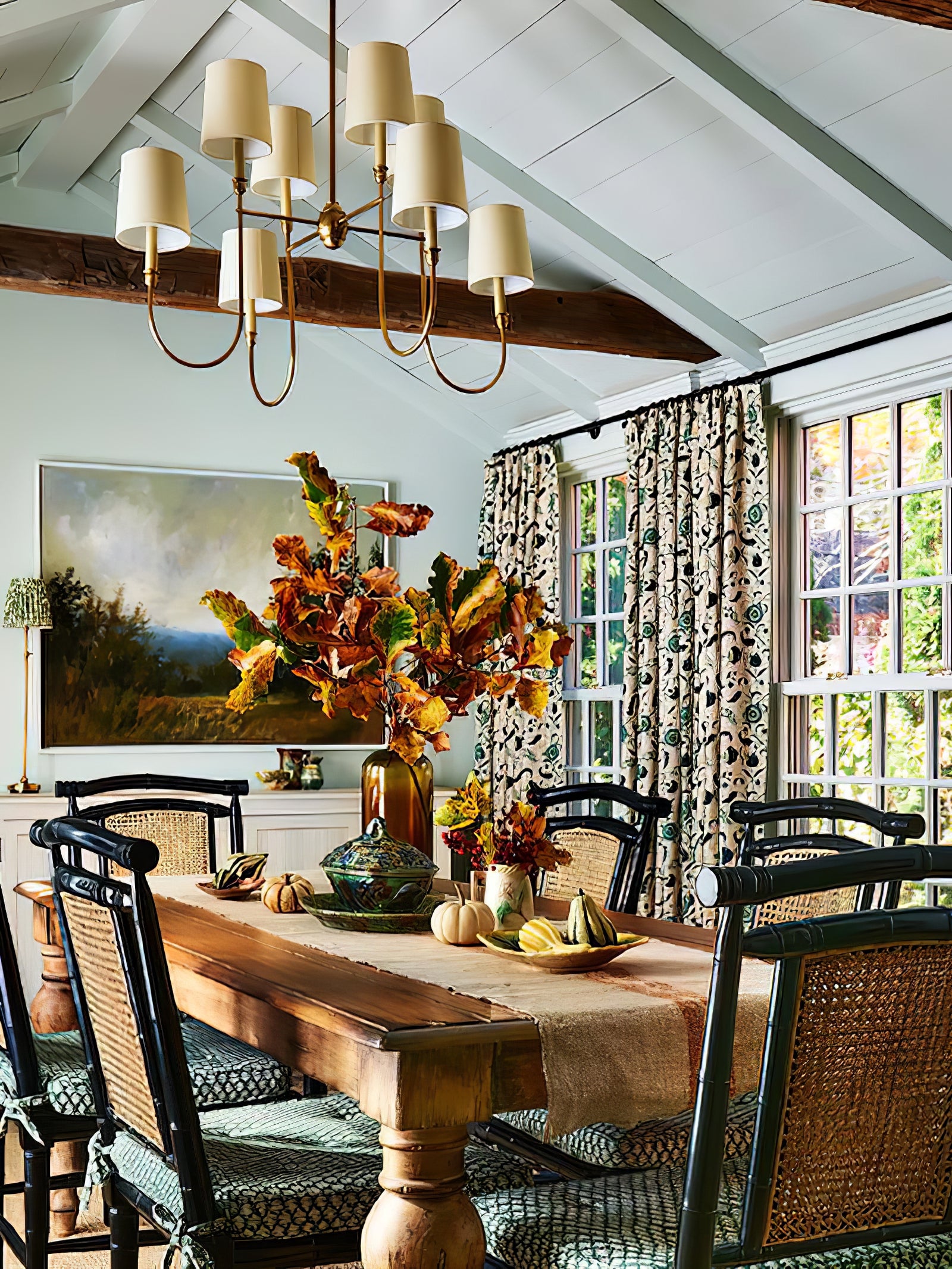 Vendome Gold Fabric Shade Chandelier - Cueteks