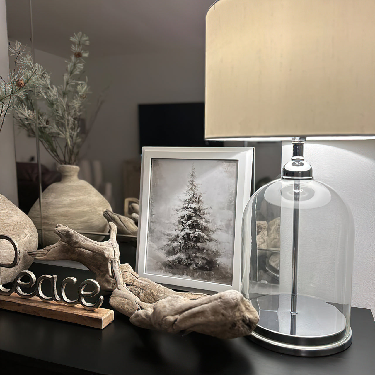 Glass Dome Table Lamp - Cueteks