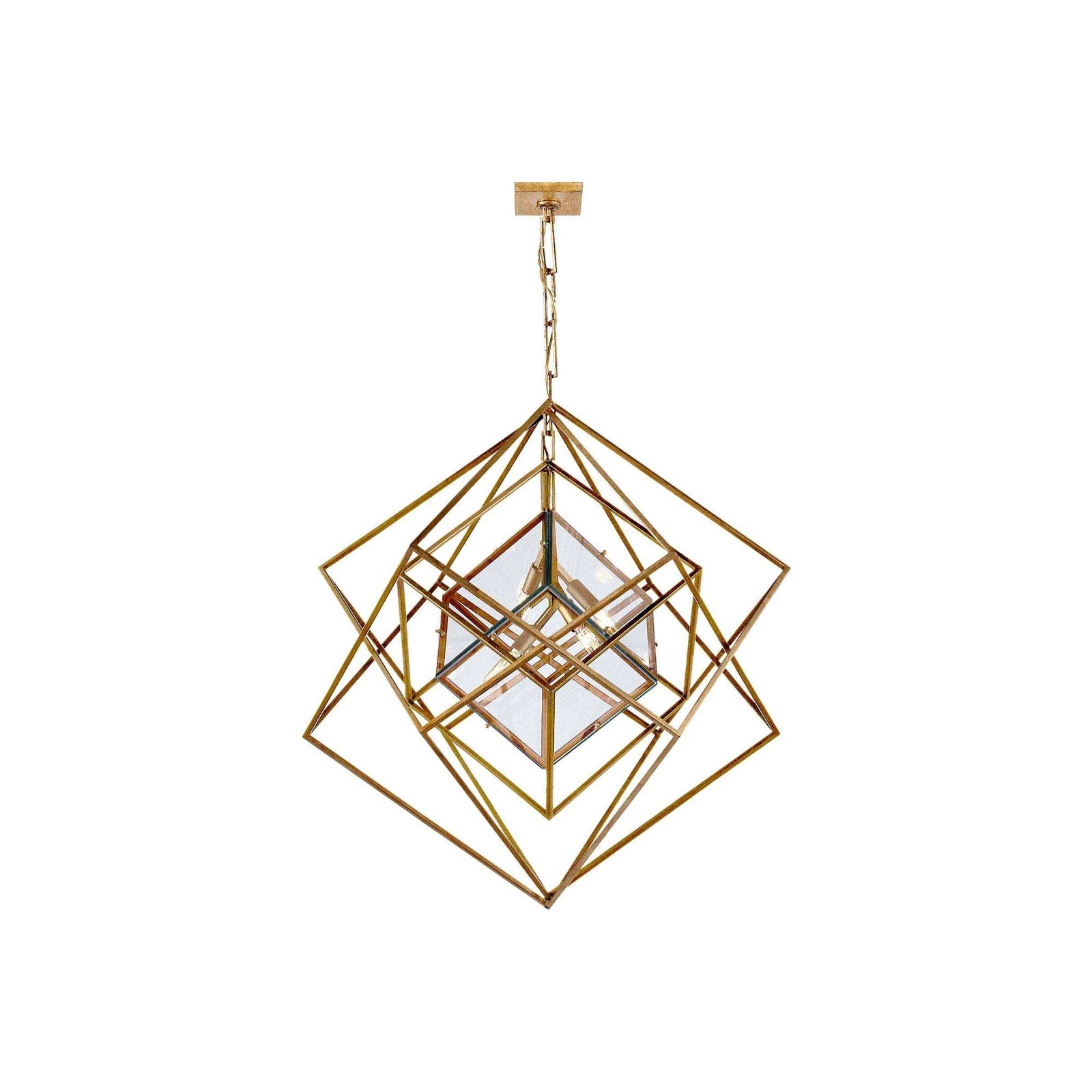 Contemporary Abstract Metal Chandelier - Cueteks