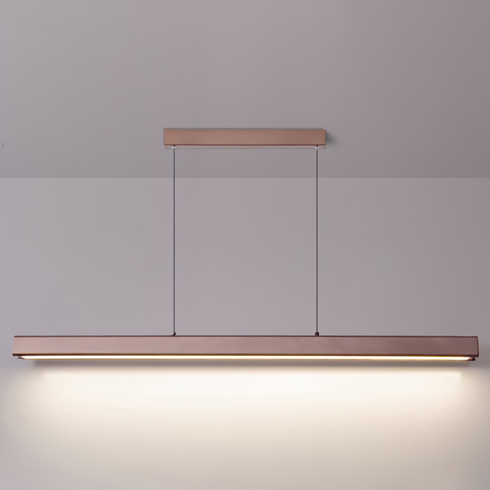 Walnut minimalist wood chandelier - Cueteks