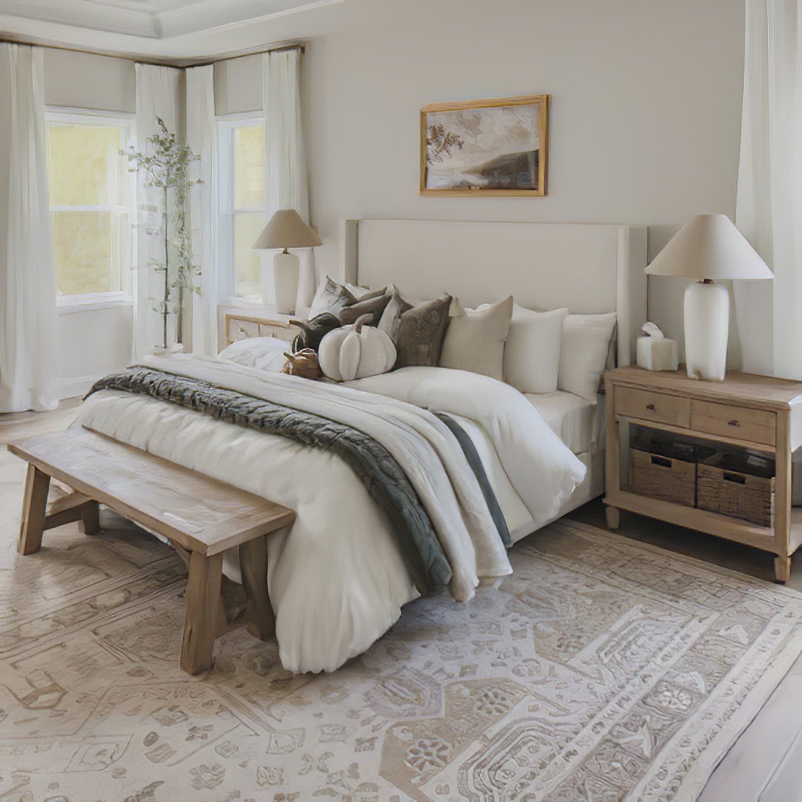 Carter Natural Stone Shade Table Lamp - Cueteks