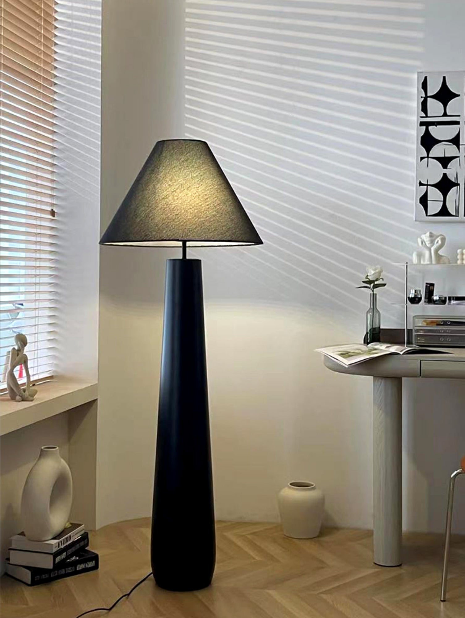Kara Mann Polar Cement Floor Lamp - Cueteks