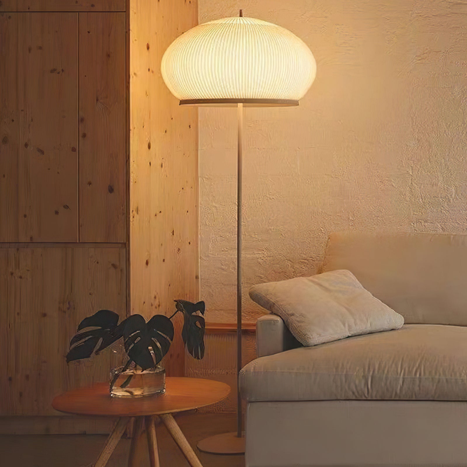 Knitted Round Lantern Floor Lamp - Cueteks