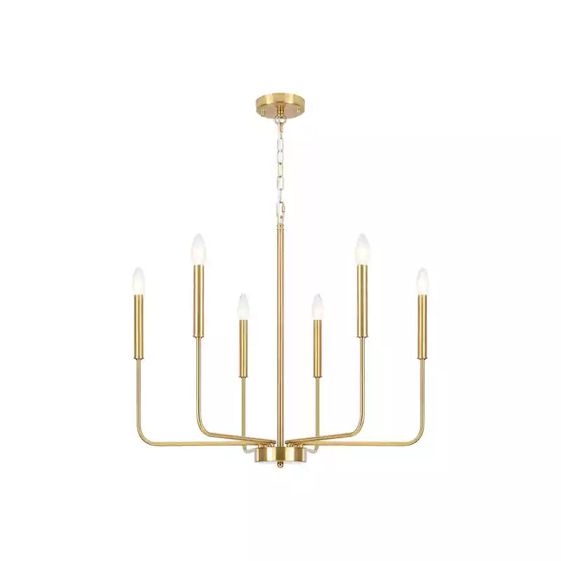 Modern Black Candlestick Chandelier - Cueteks