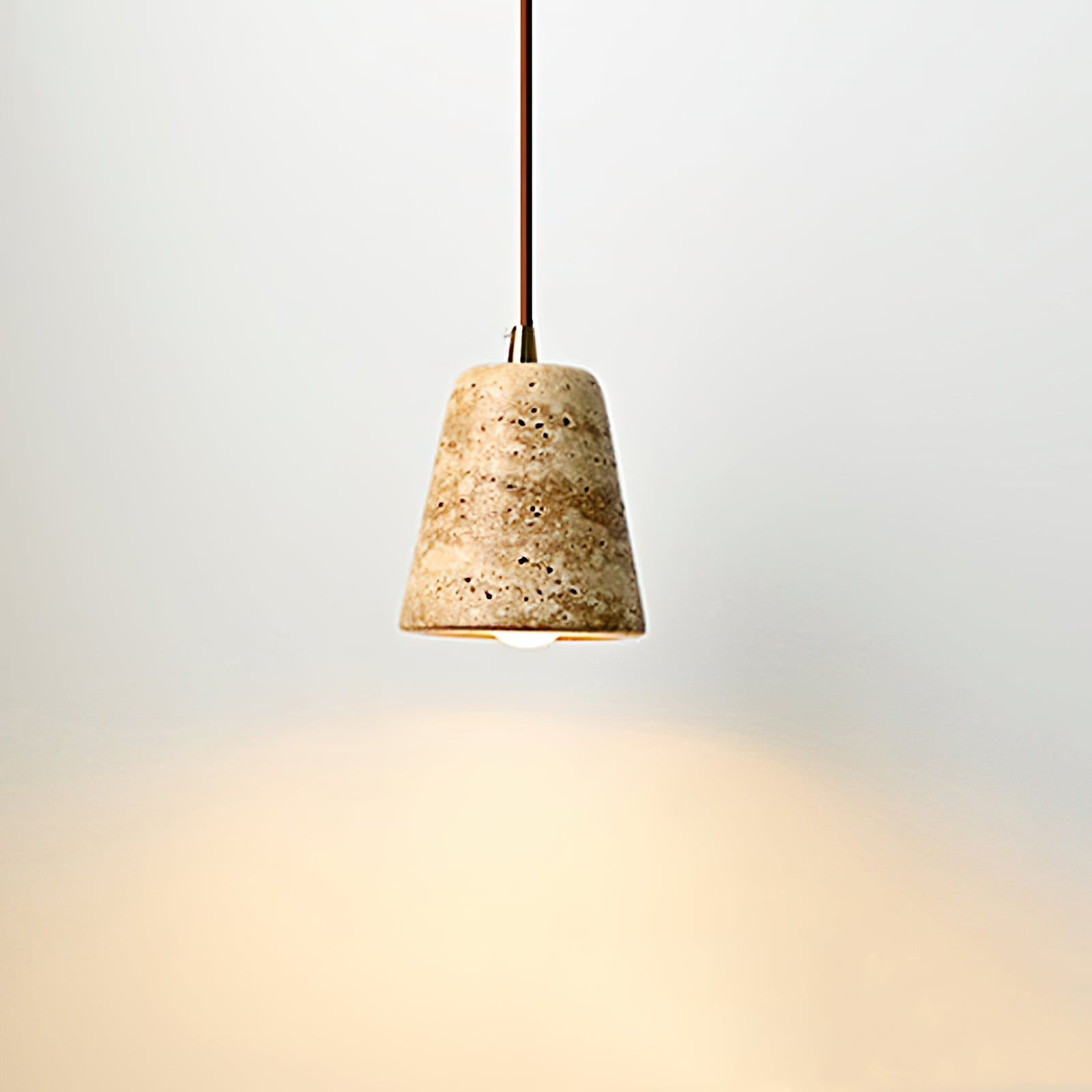Yellow Travertine Cone Chandelier - Cueteks