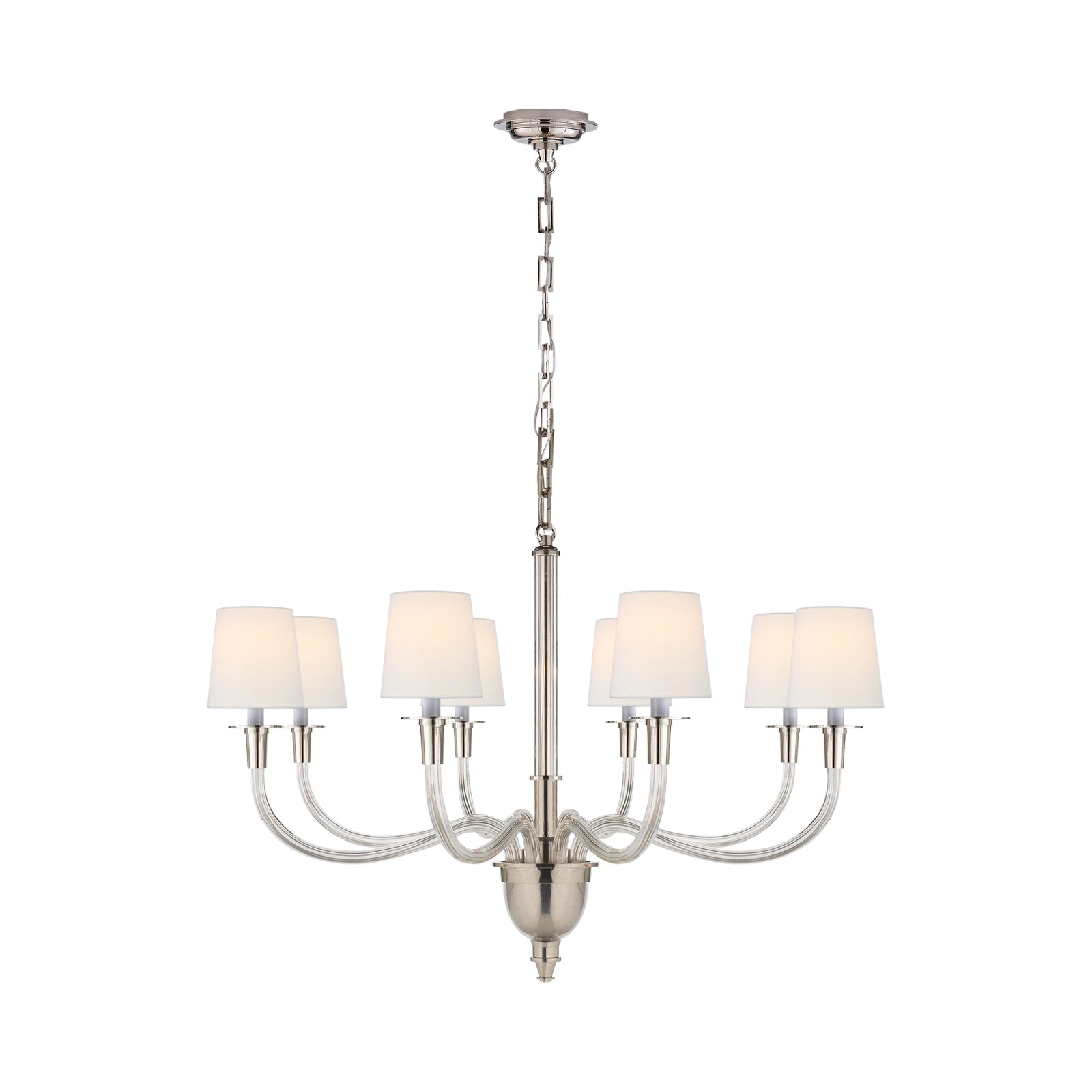 Vivian Modern Nickel Multi-Arm Chandelier - Cueteks
