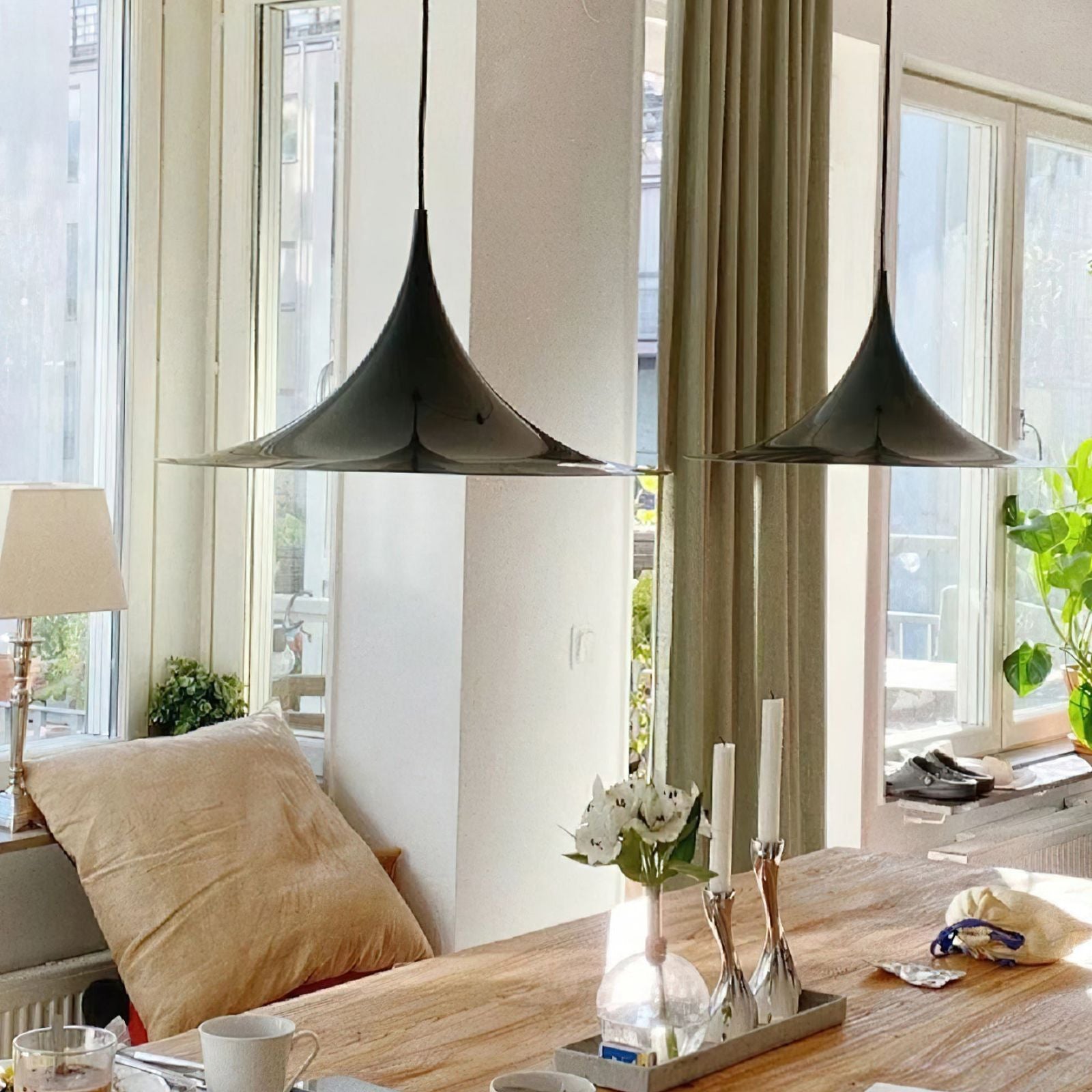 Modern trumpet metal Pendant Lamp - Cueteks