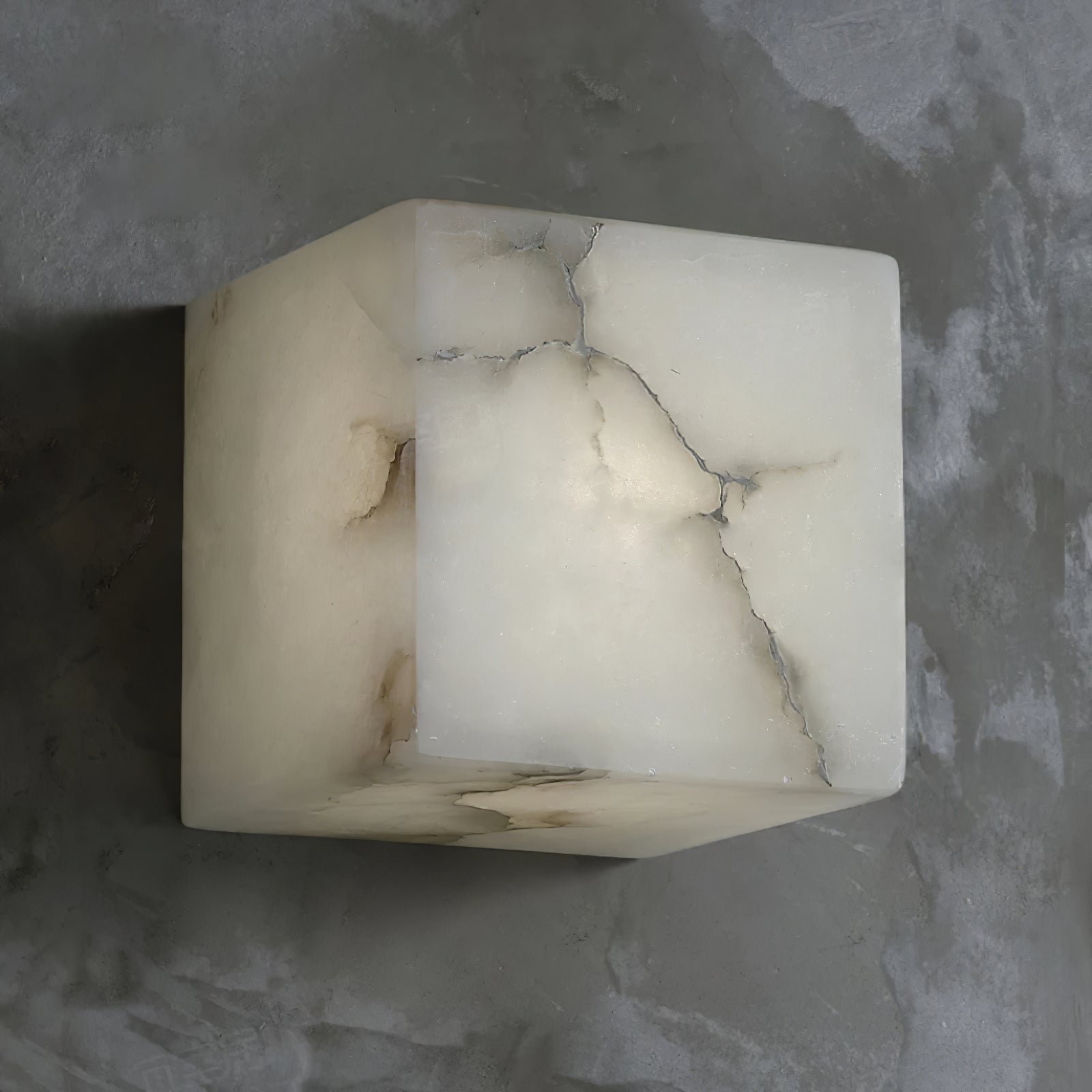Alabaster Cube Wall Light - Cueteks