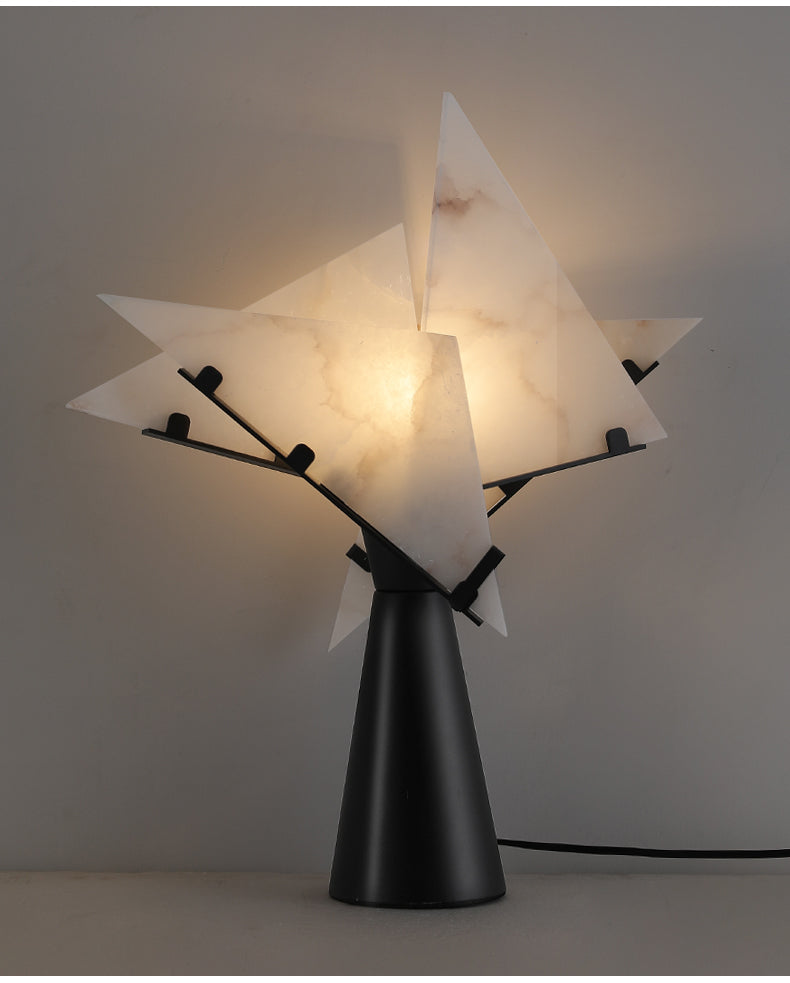Abstract Alabaster Table Lamp - Cueteks
