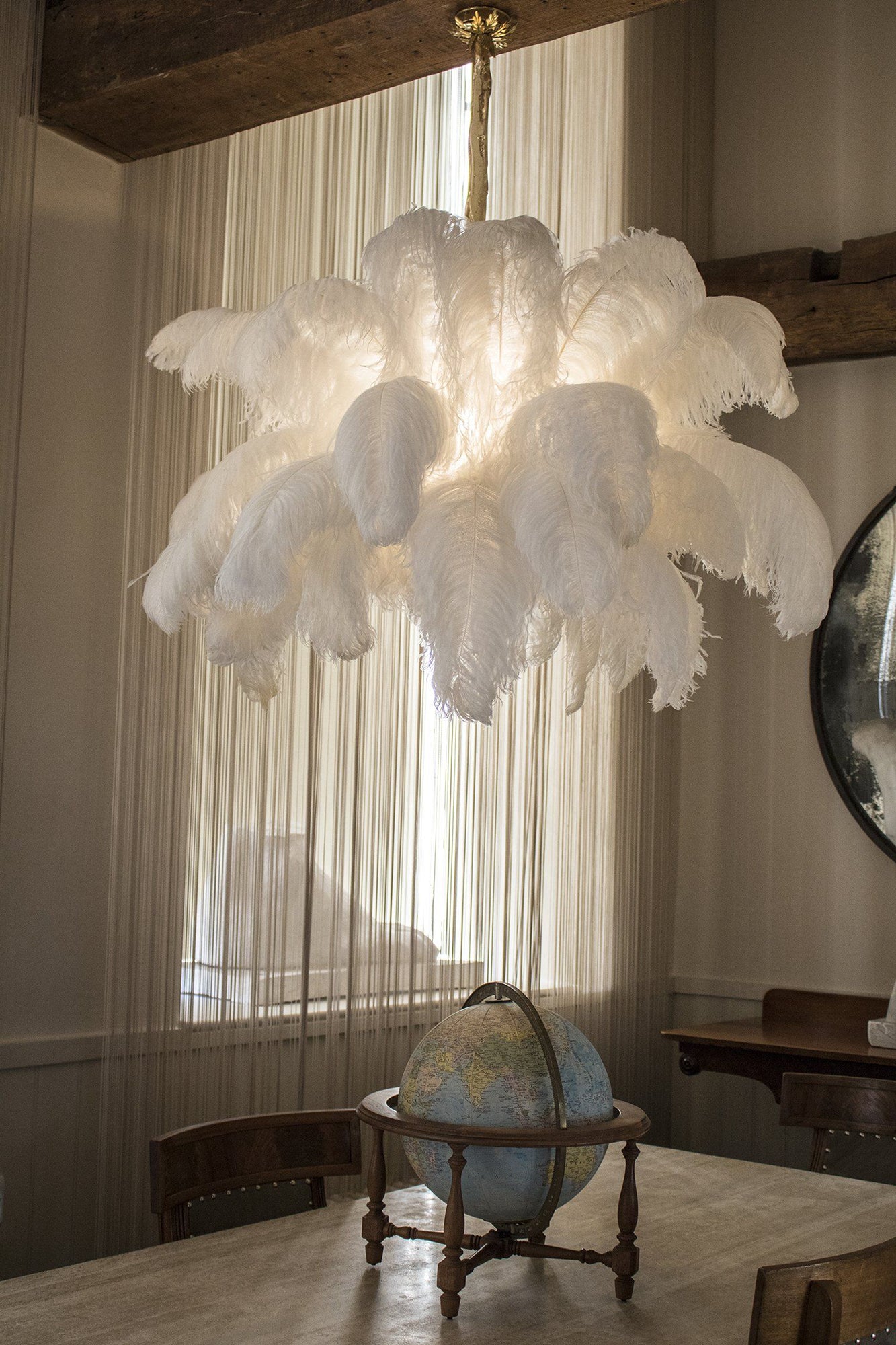 Colorful Ostrich Feather Chandelier - Cueteks