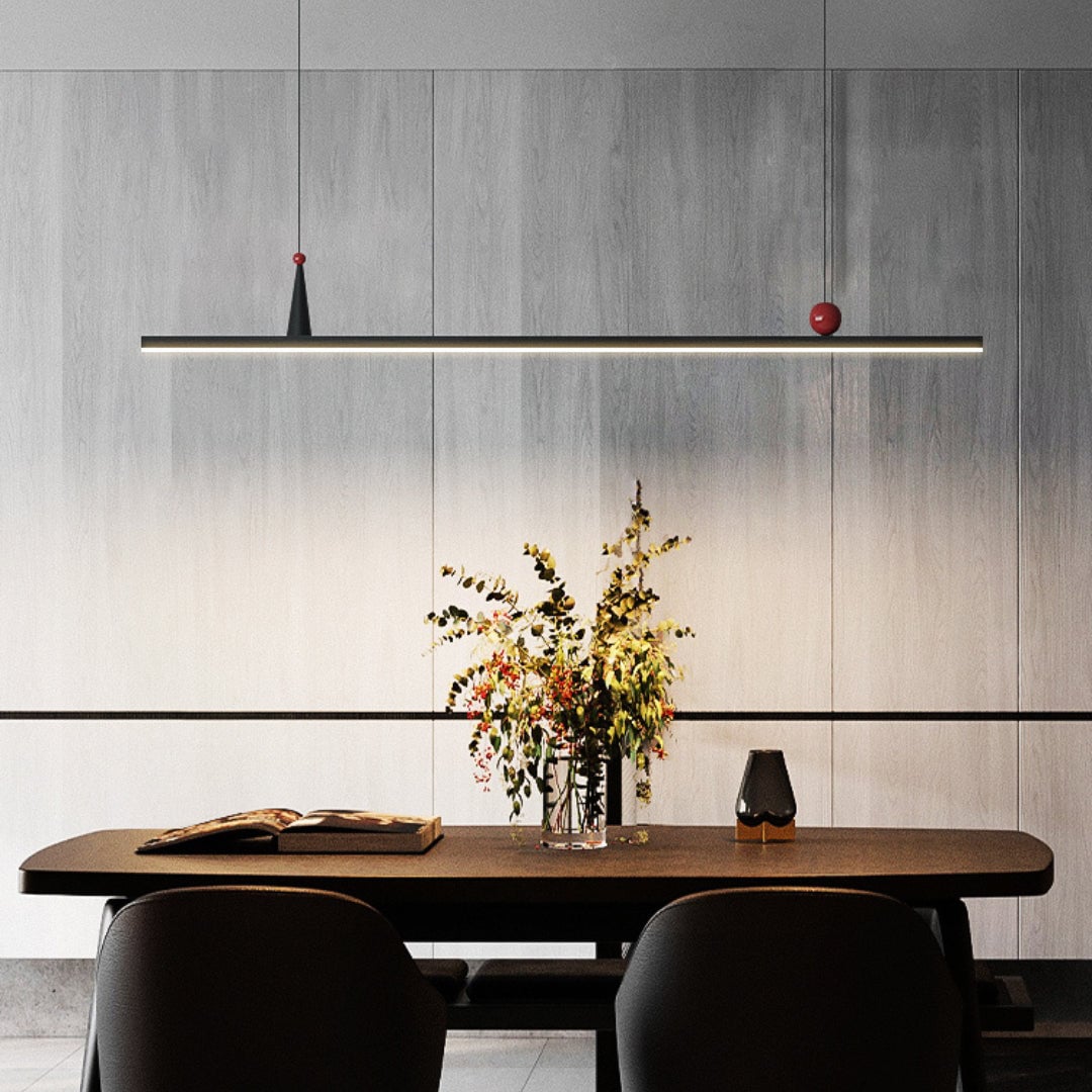 OSBELE Modern Black Linear Chandelier - Cueteks