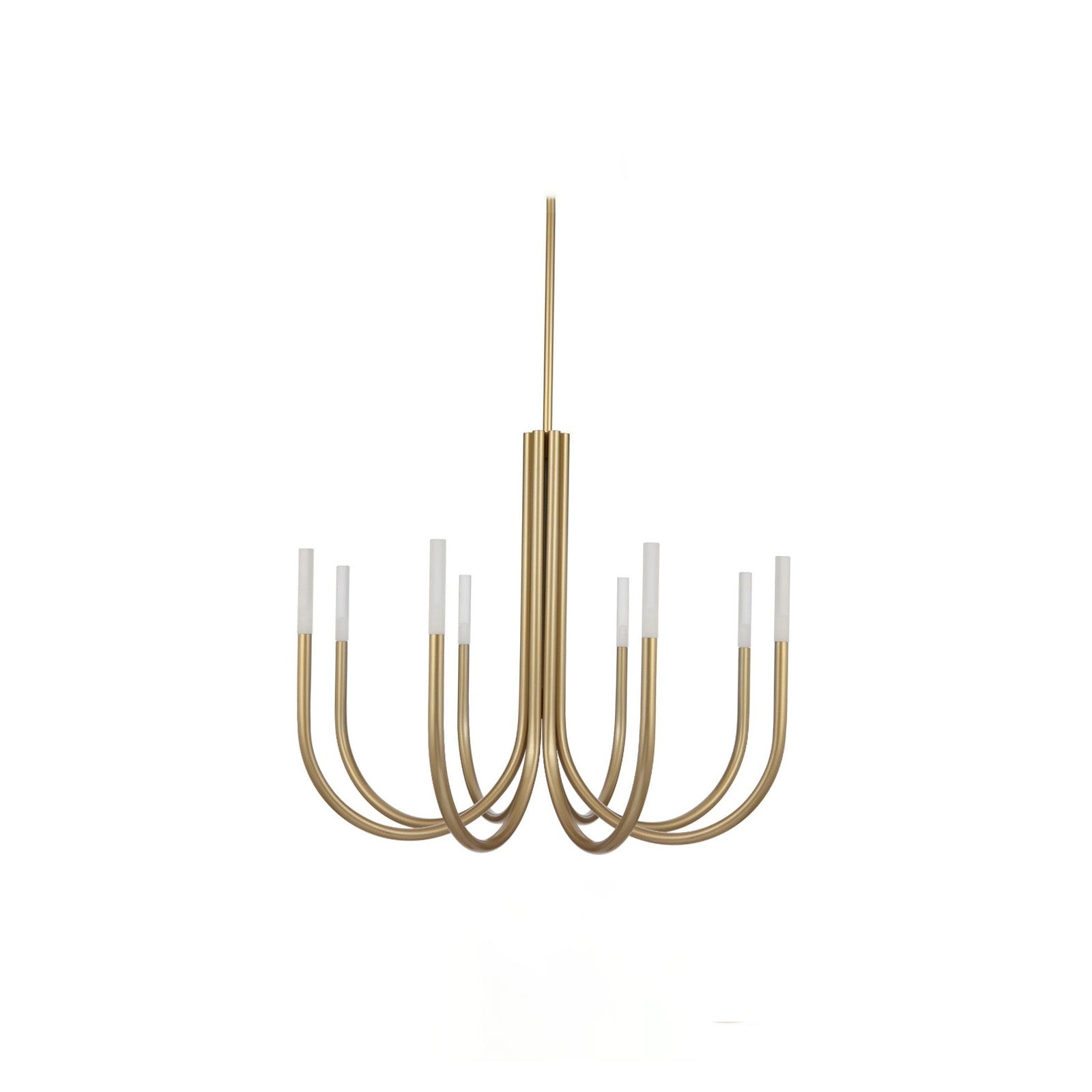 Rousseau 8-Light Brass Candle Chandelier - Cueteks