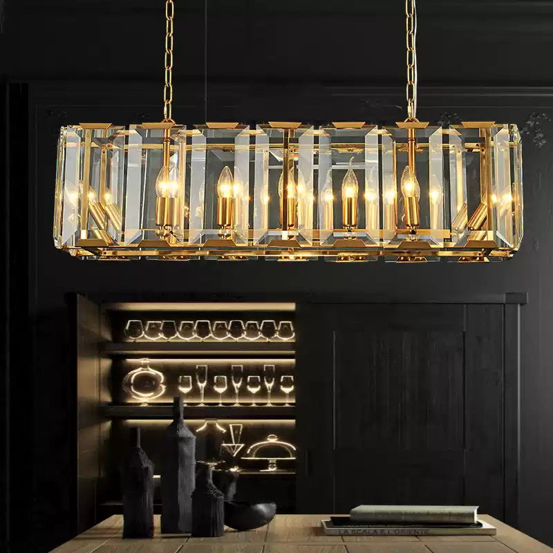 Crystal Rectangular Chandelier - Cueteks