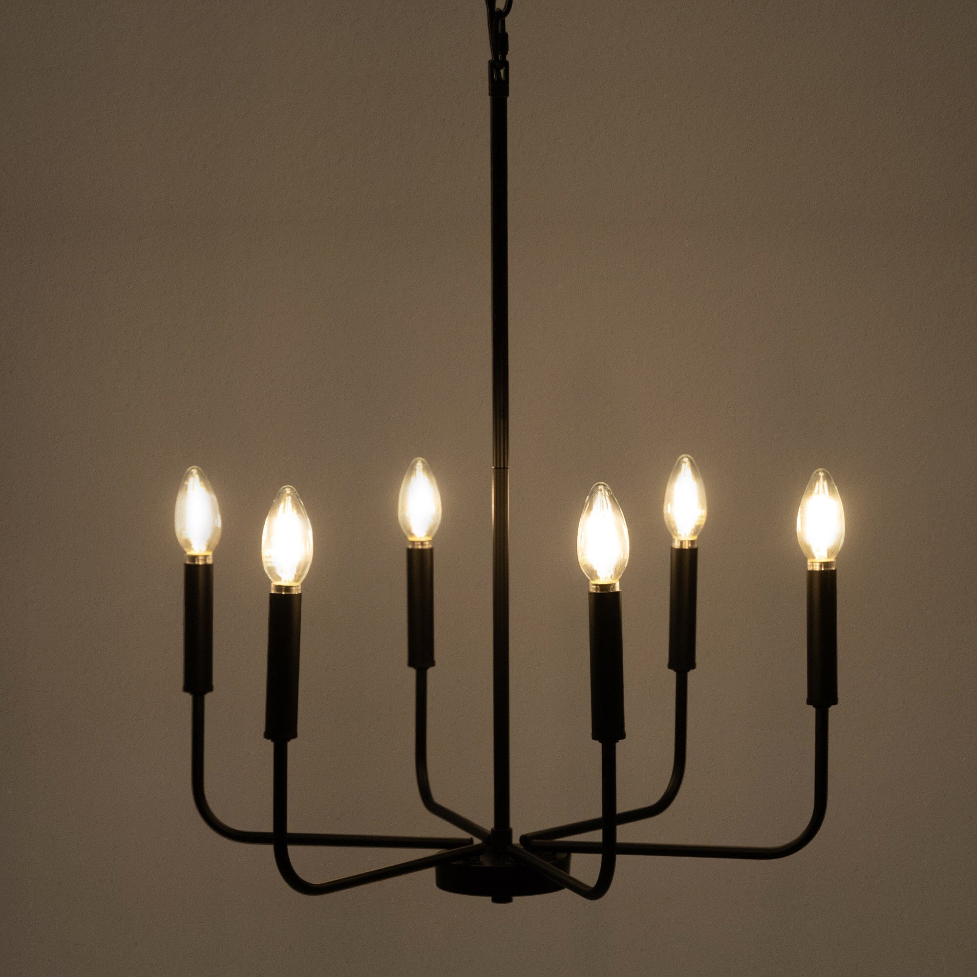 Modern Black Candlestick Chandelier - Cueteks