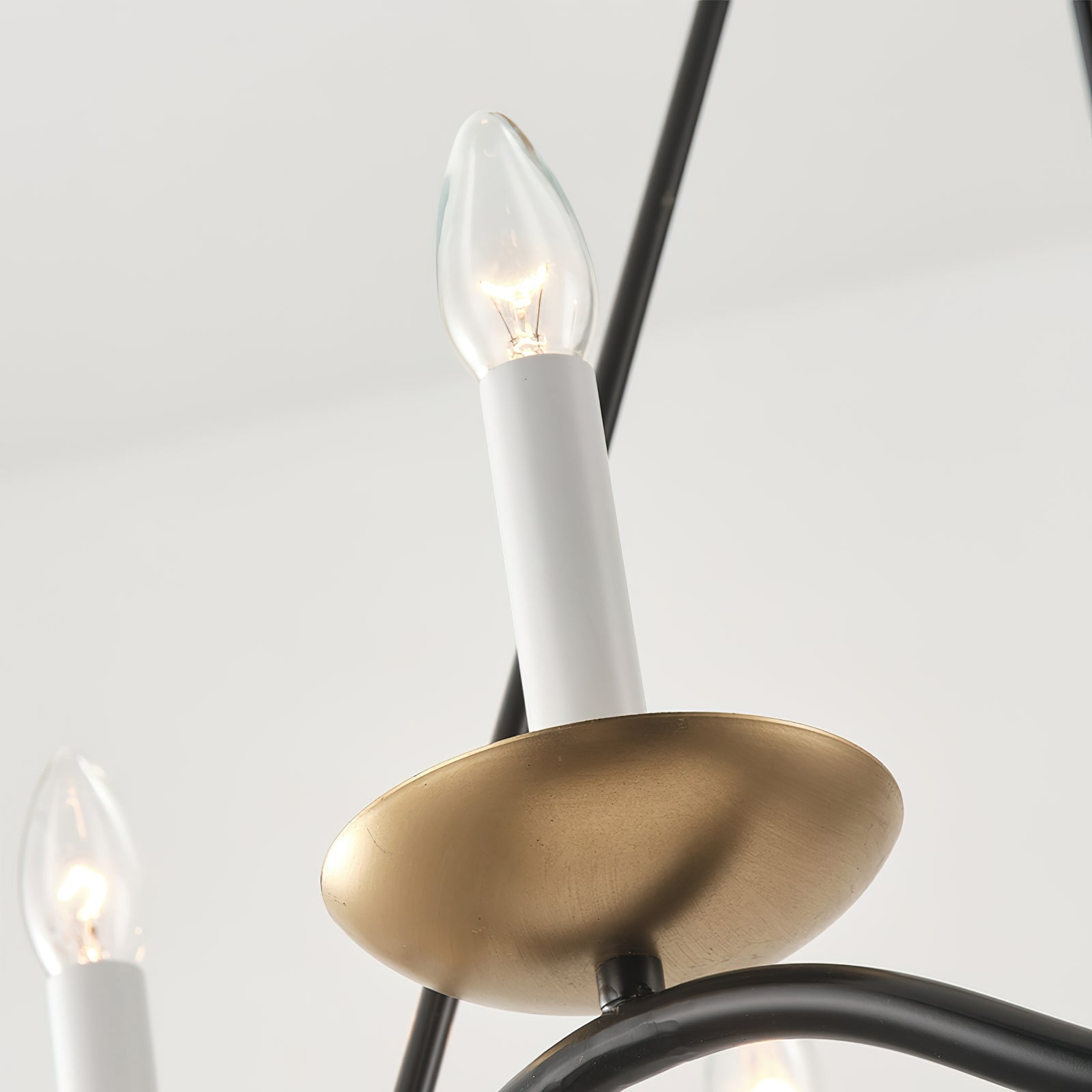 Wavy Arm Candle Chandelier - Cueteks