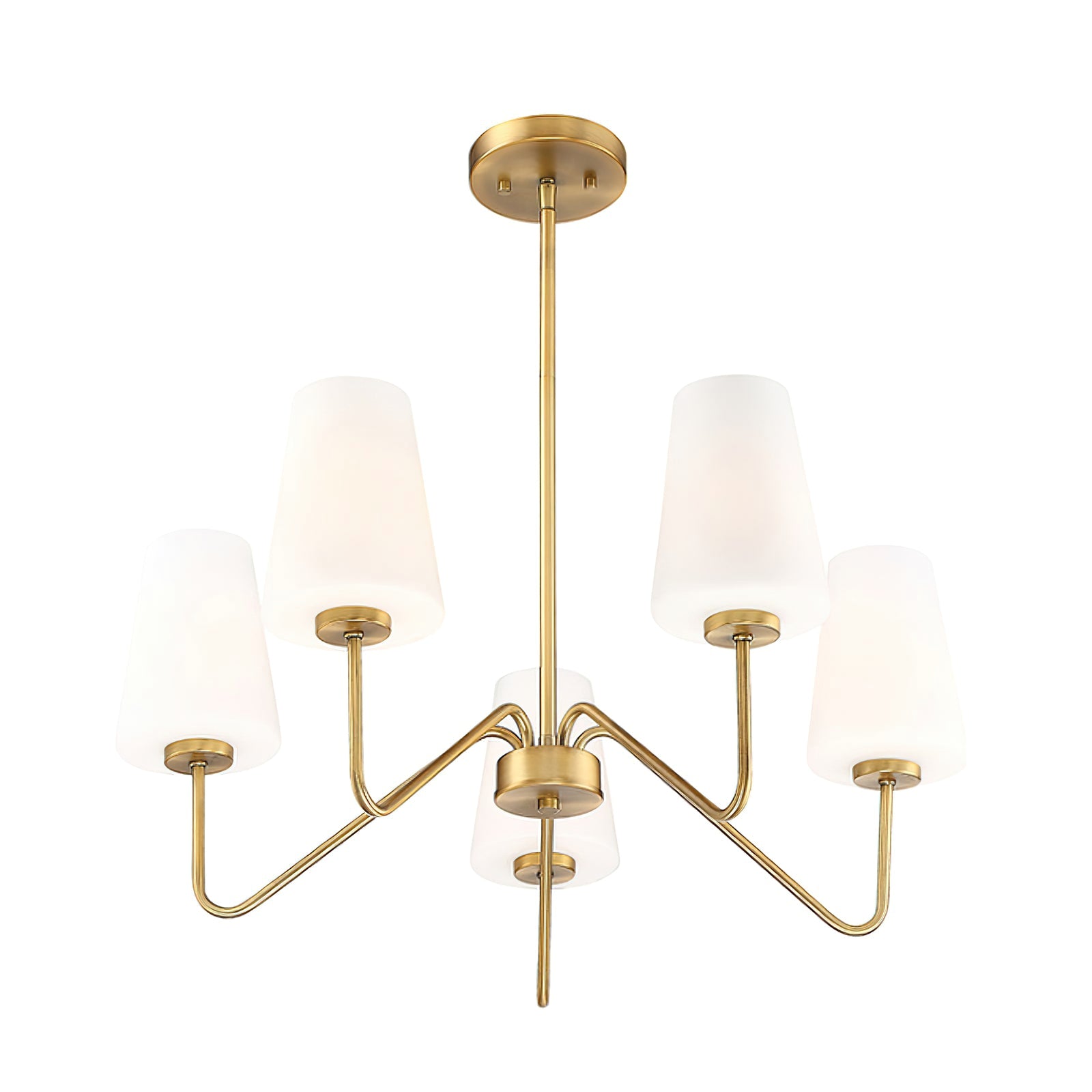 Simple brass five-head chandelier - Cueteks