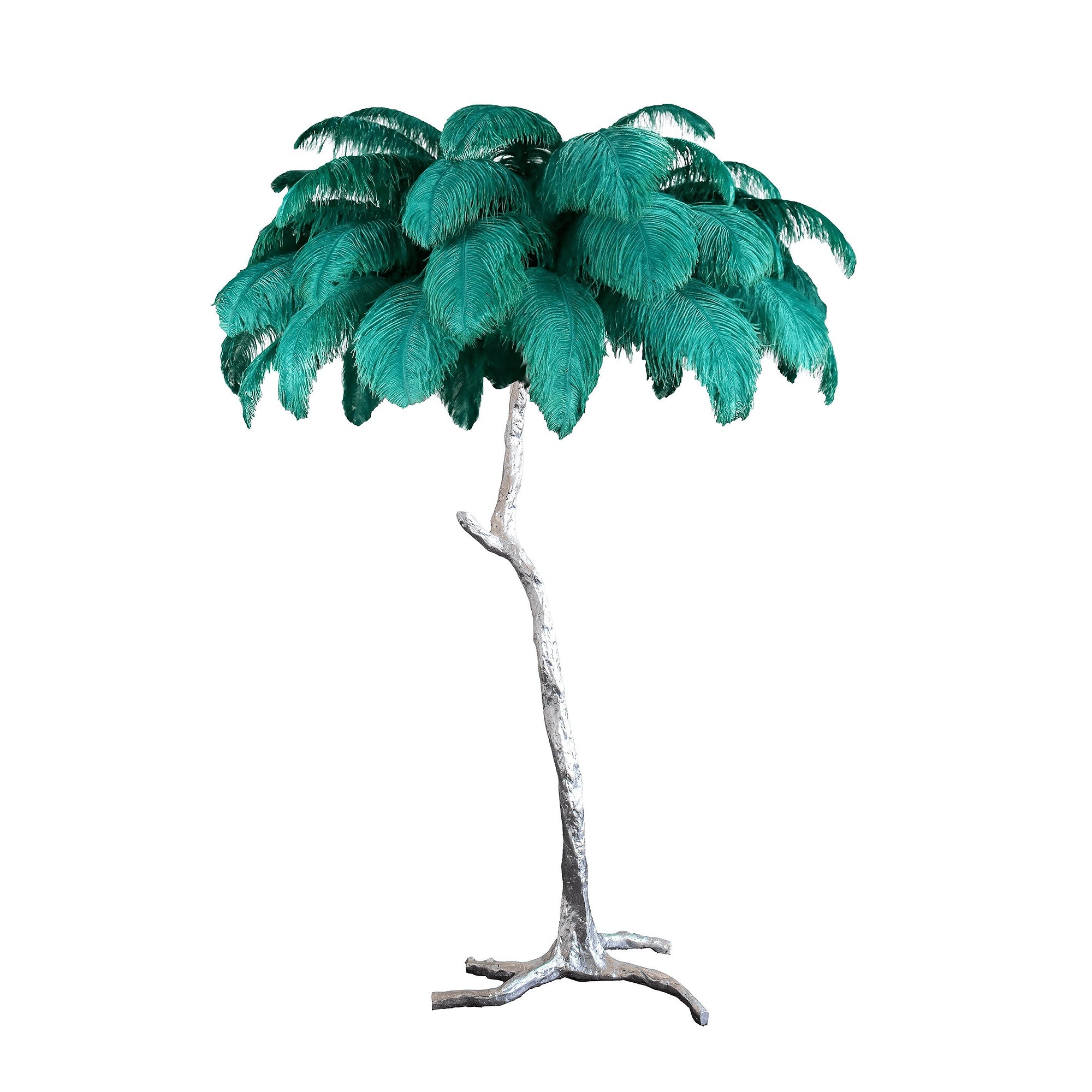 Colorful Ostrich Feather Floor Lamp - Cueteks