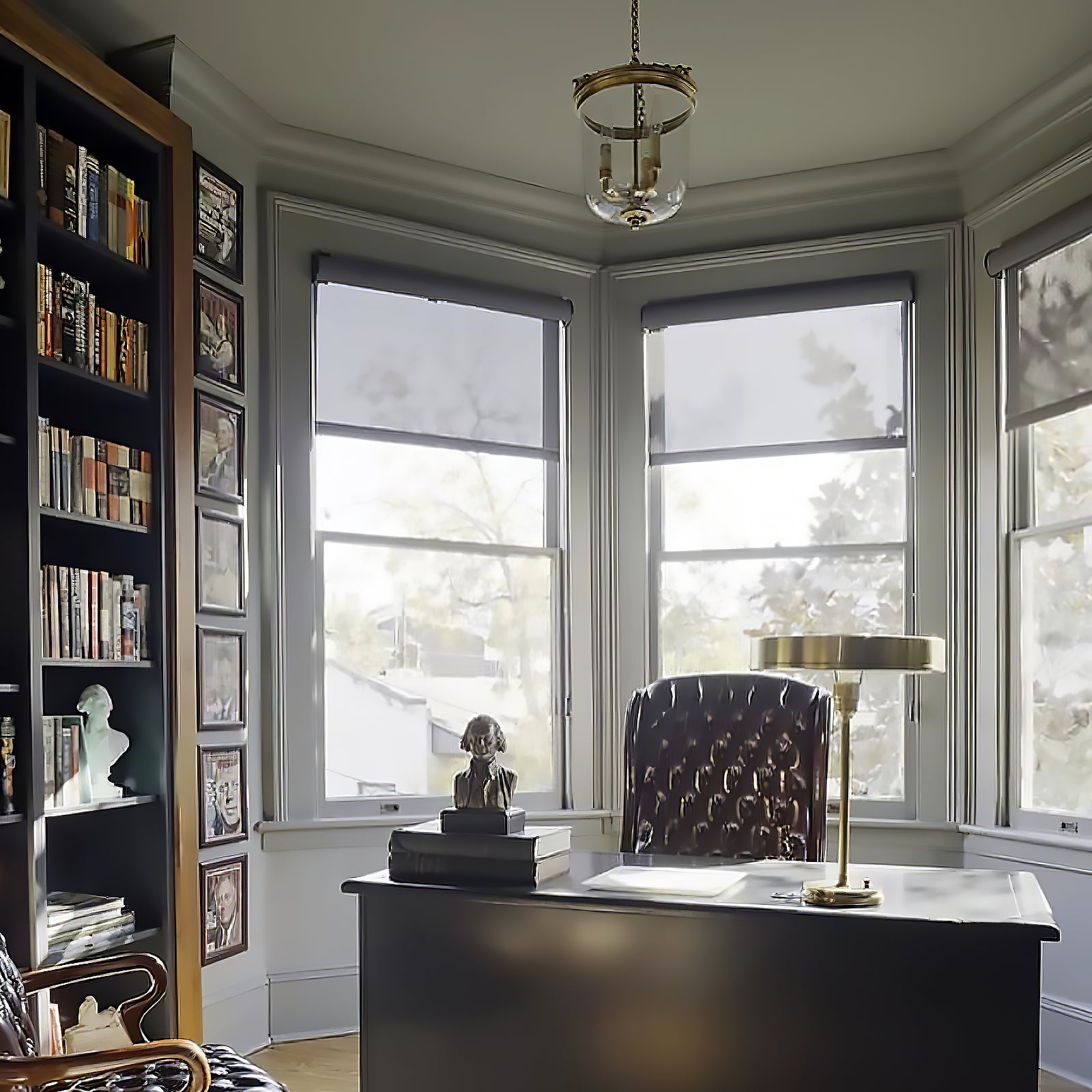 Thomas OBrien Merchant Brass Pendant Light - Cueteks