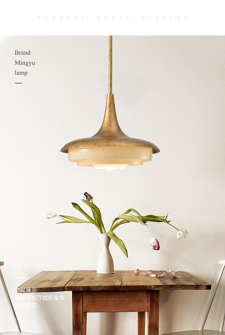 Mid-Century Wood Pendant Light - Cueteks