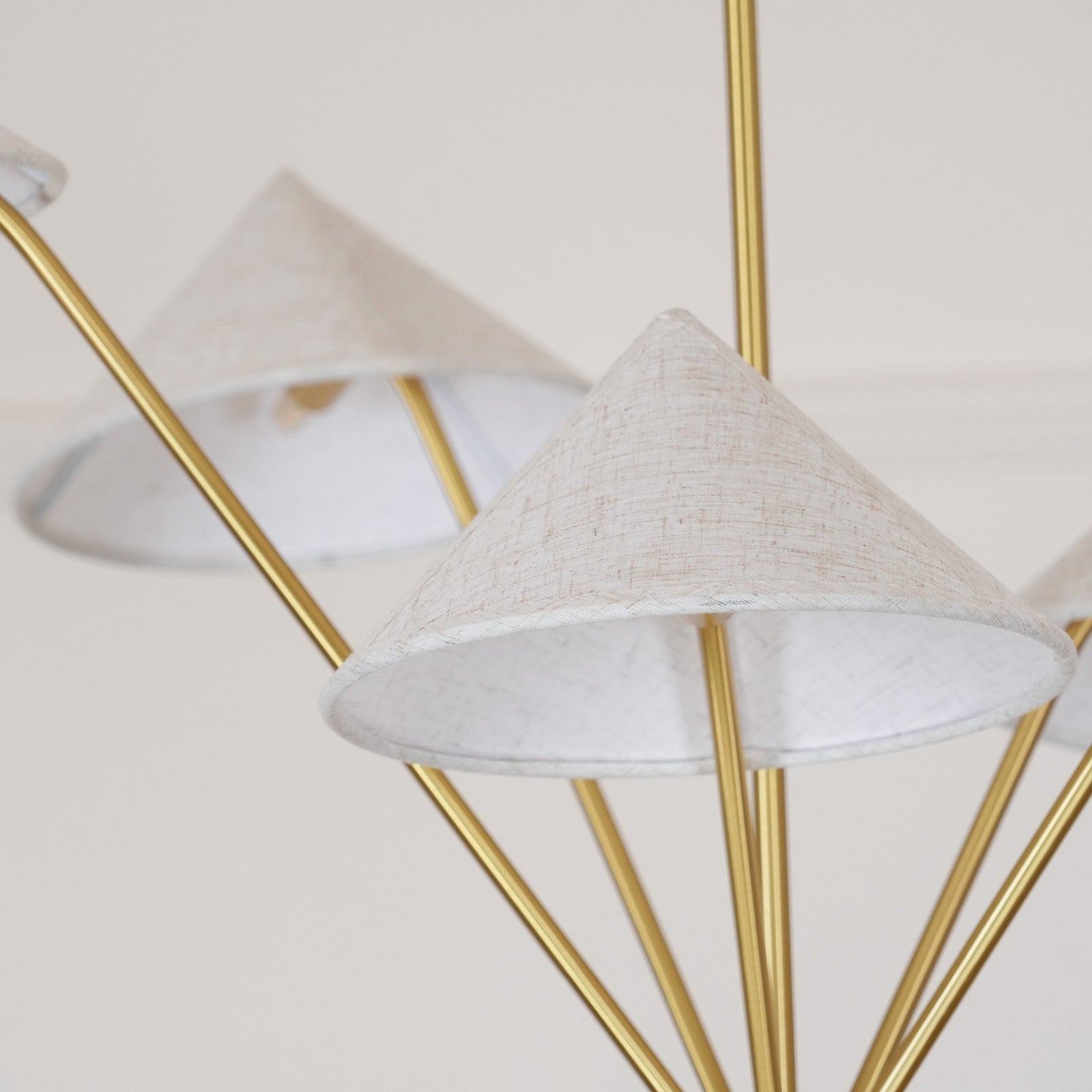 5-Arm Fabric Cone Chandelier - Cueteks