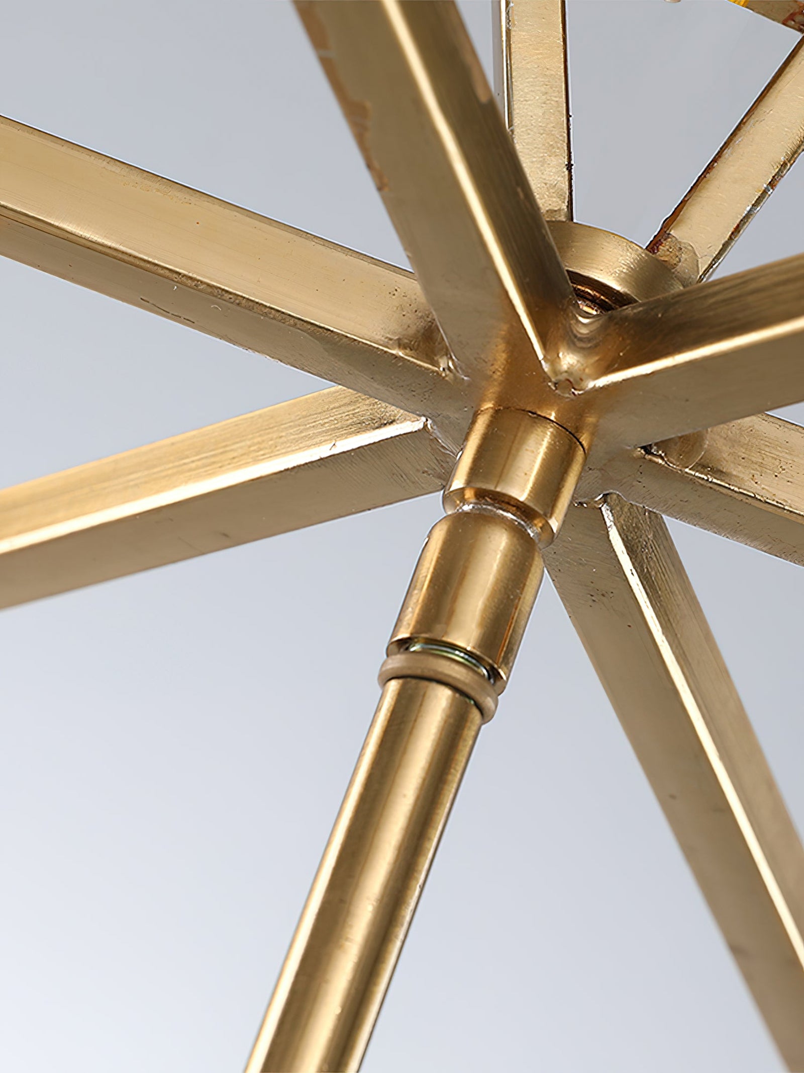 Frame gold cage chandelier - Cueteks