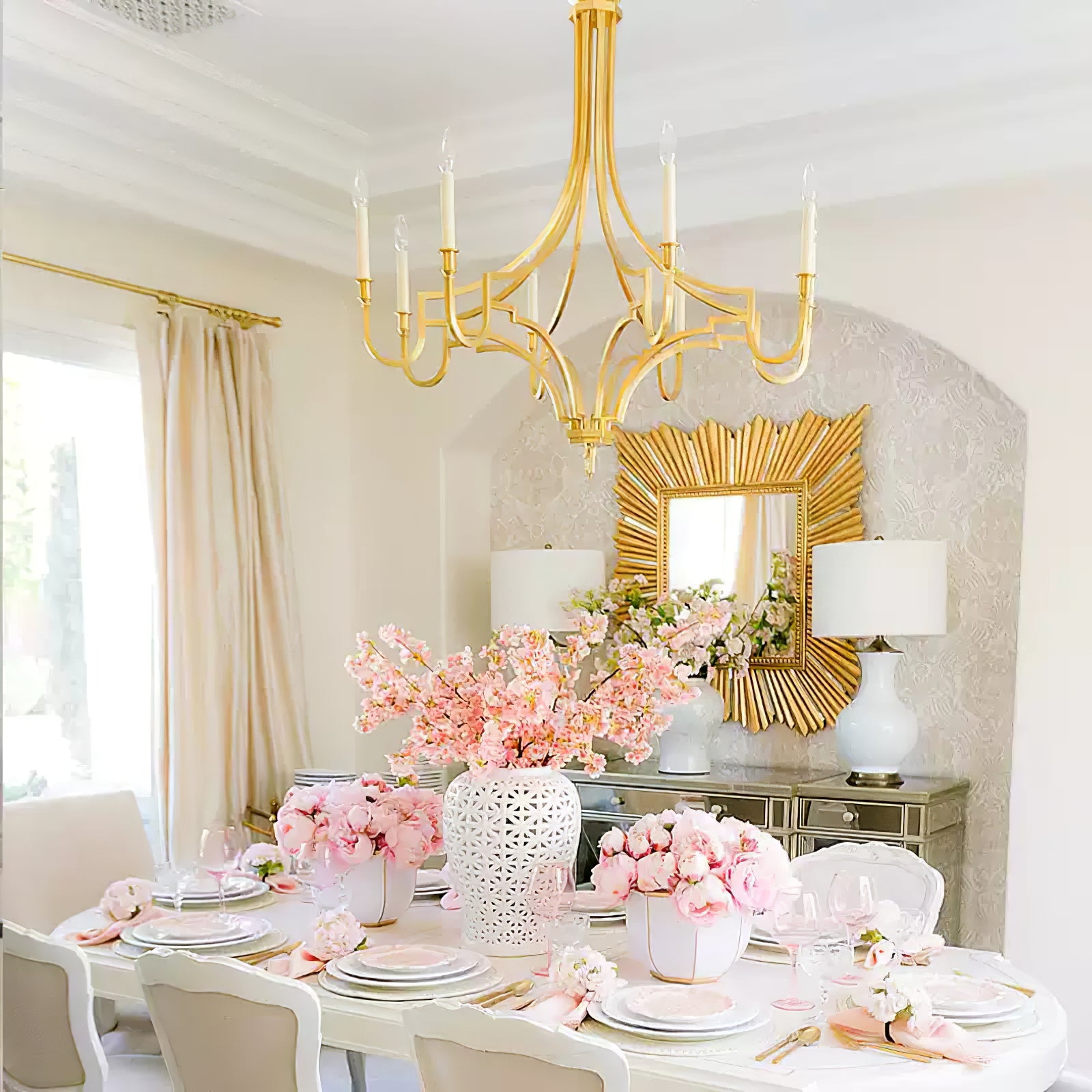 Luxury Gold Candle-Style Mykonos Chandelier - Cueteks