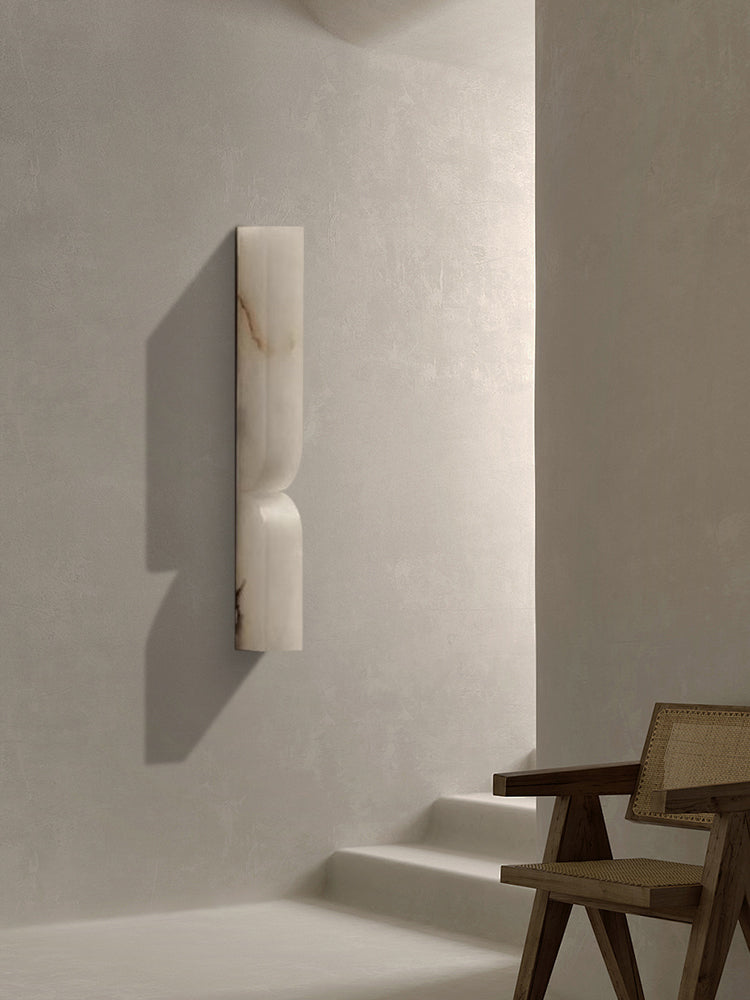 Double Curve Alabaster Wall Light - Cueteks