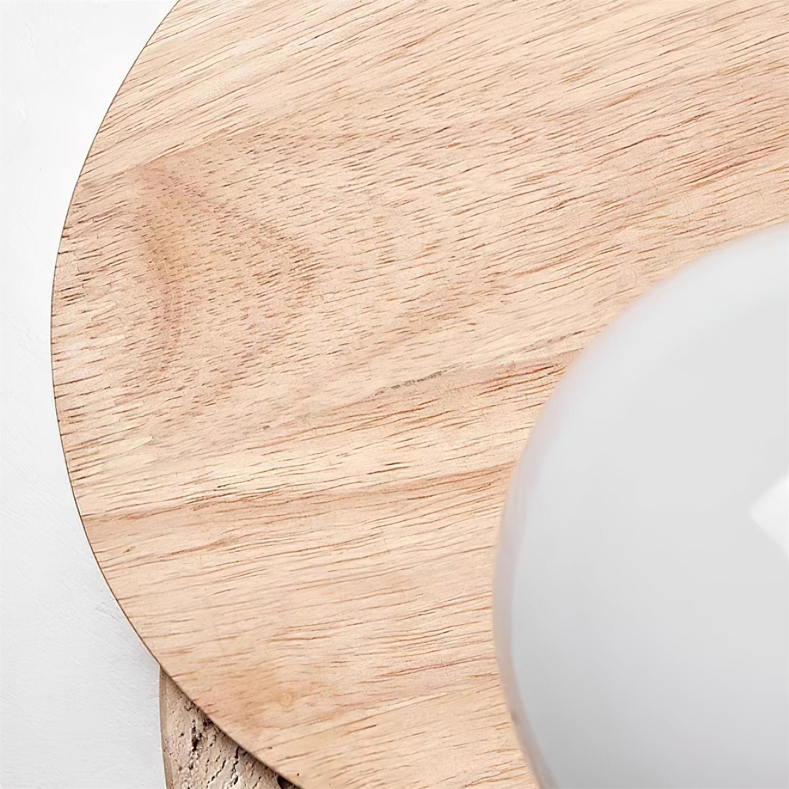 Partial Eclipse Wood & Stone Wall Light - Cueteks