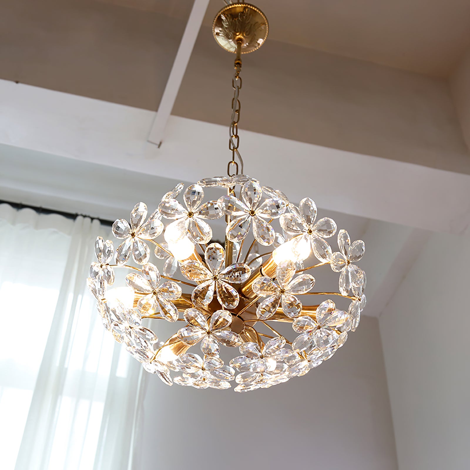 Blossom Crystal Flower Chandelier - Cueteks