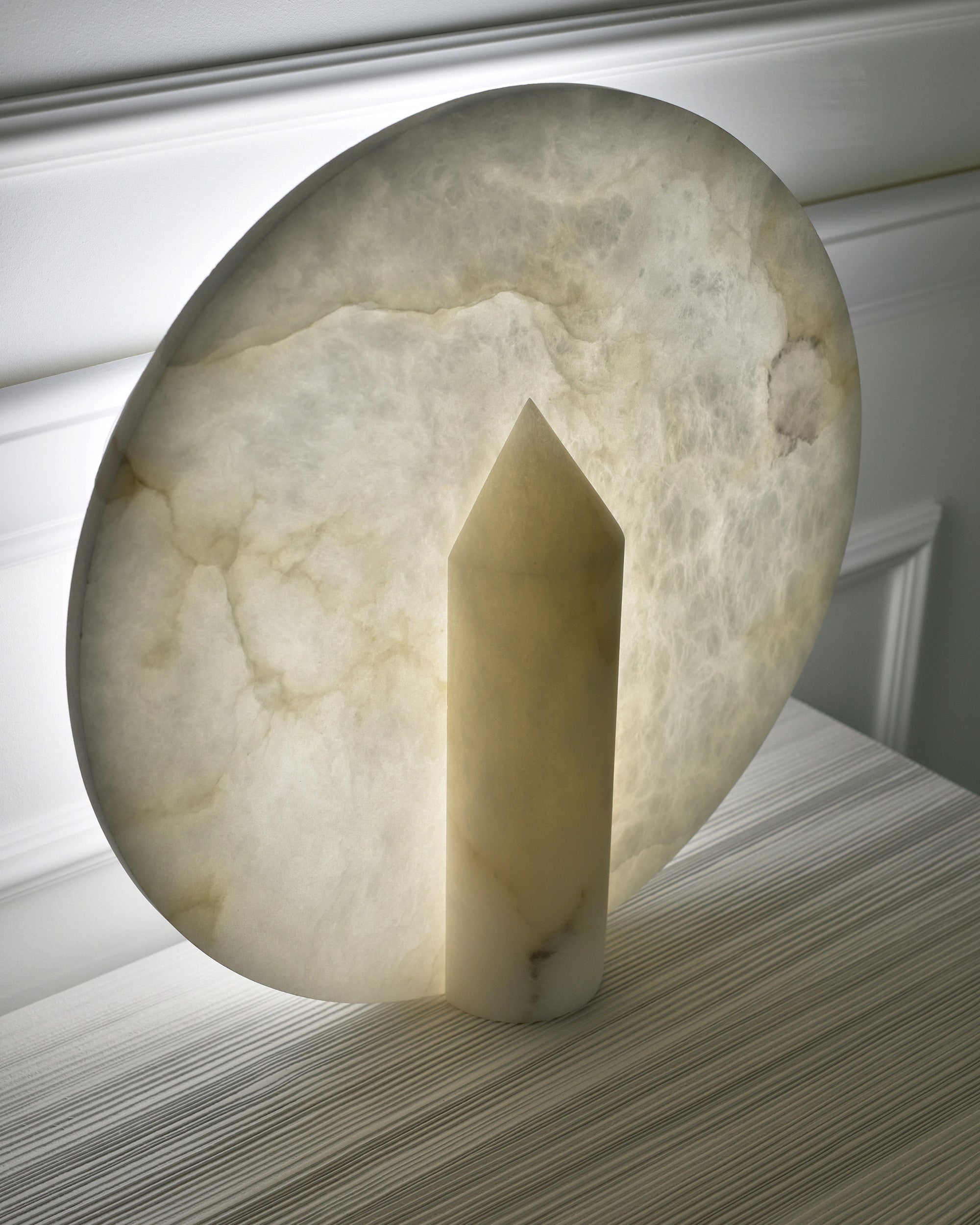Geometric Alabaster Table Lamp - Cueteks