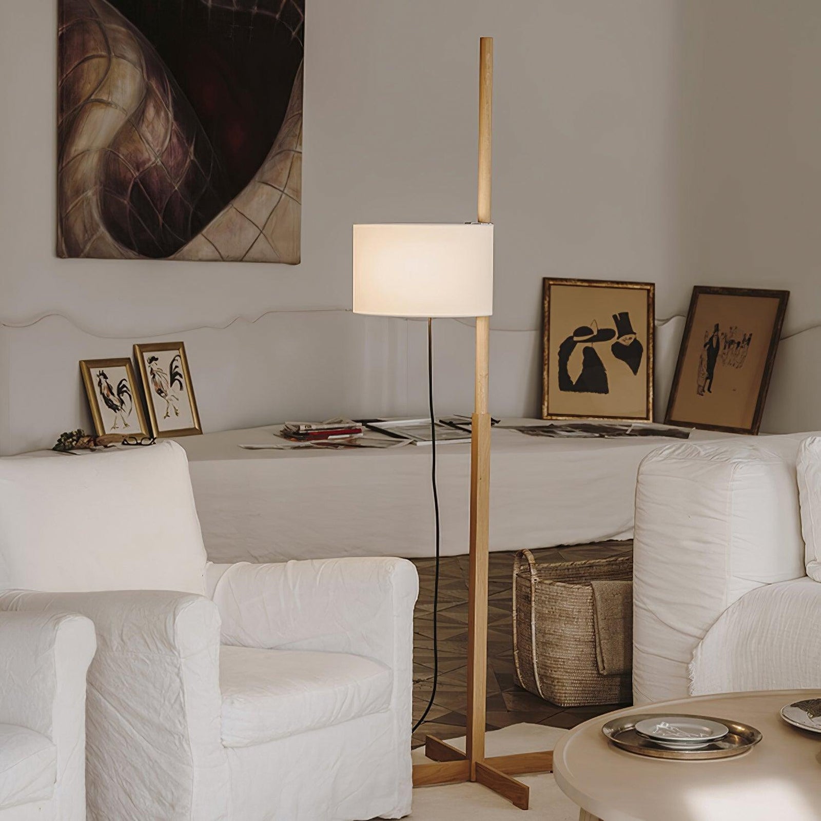 Minimalist Wooden Adjustable Floor Lamp - Cueteks