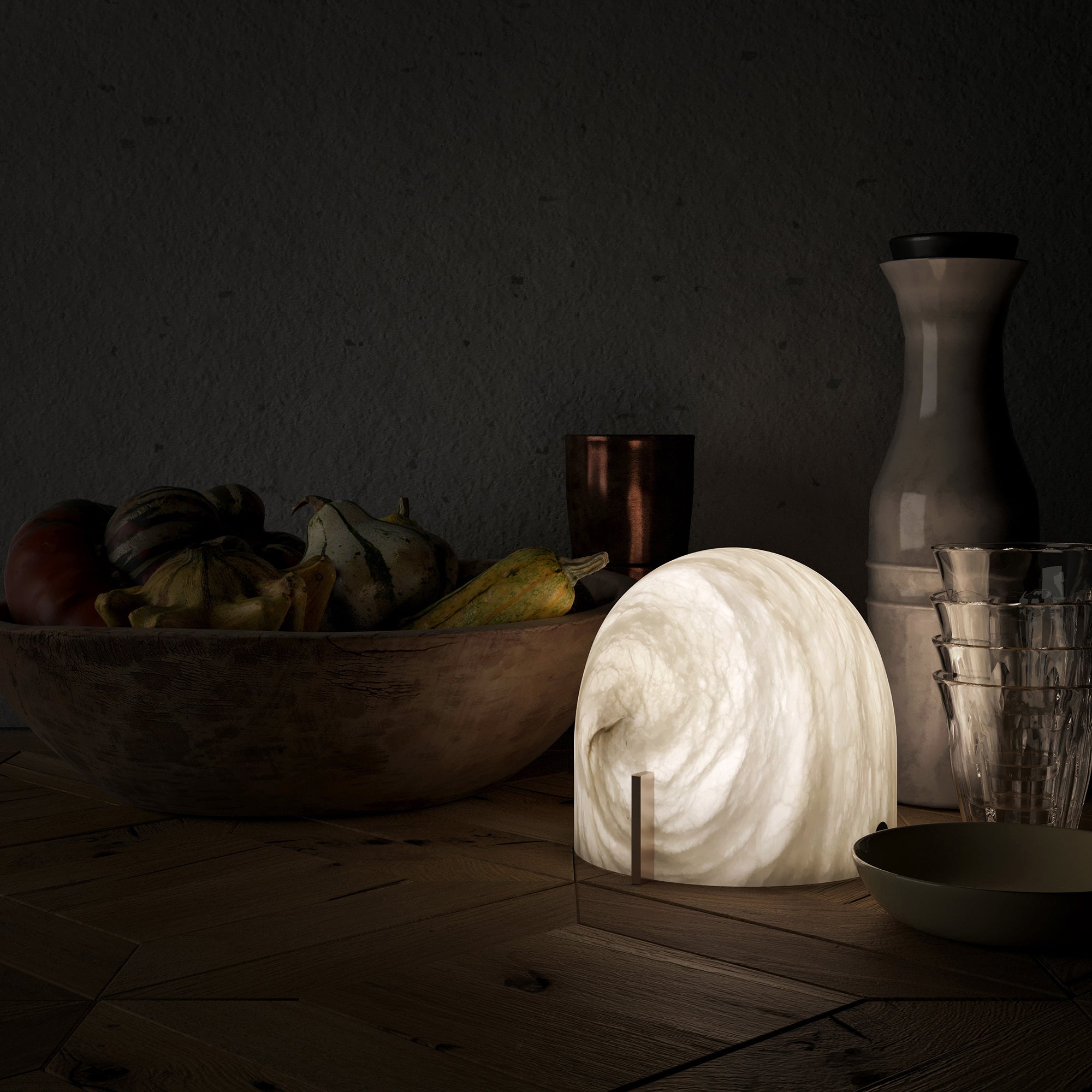 Handmade Alabaster Table Lamp - Cueteks