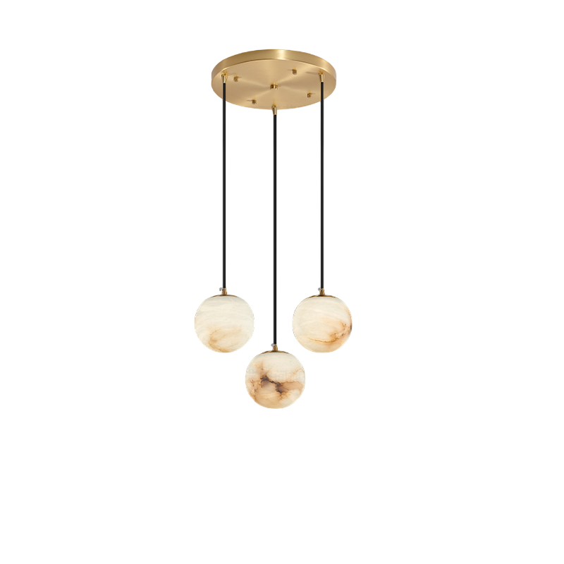 Luxury Multi-Globe Alabaster Pendant Light - Cueteks