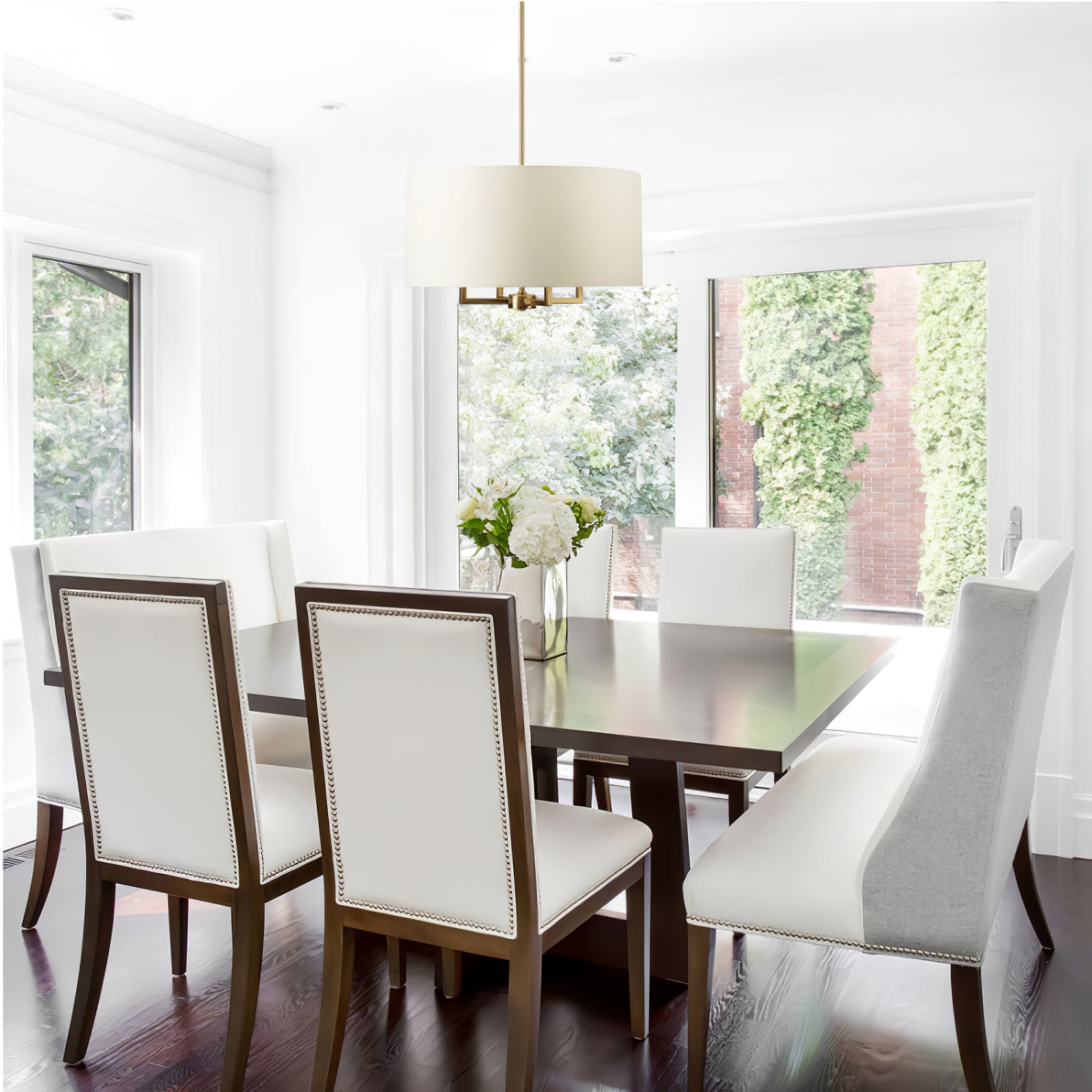 Spherical fabric covered chandelier - Cueteks