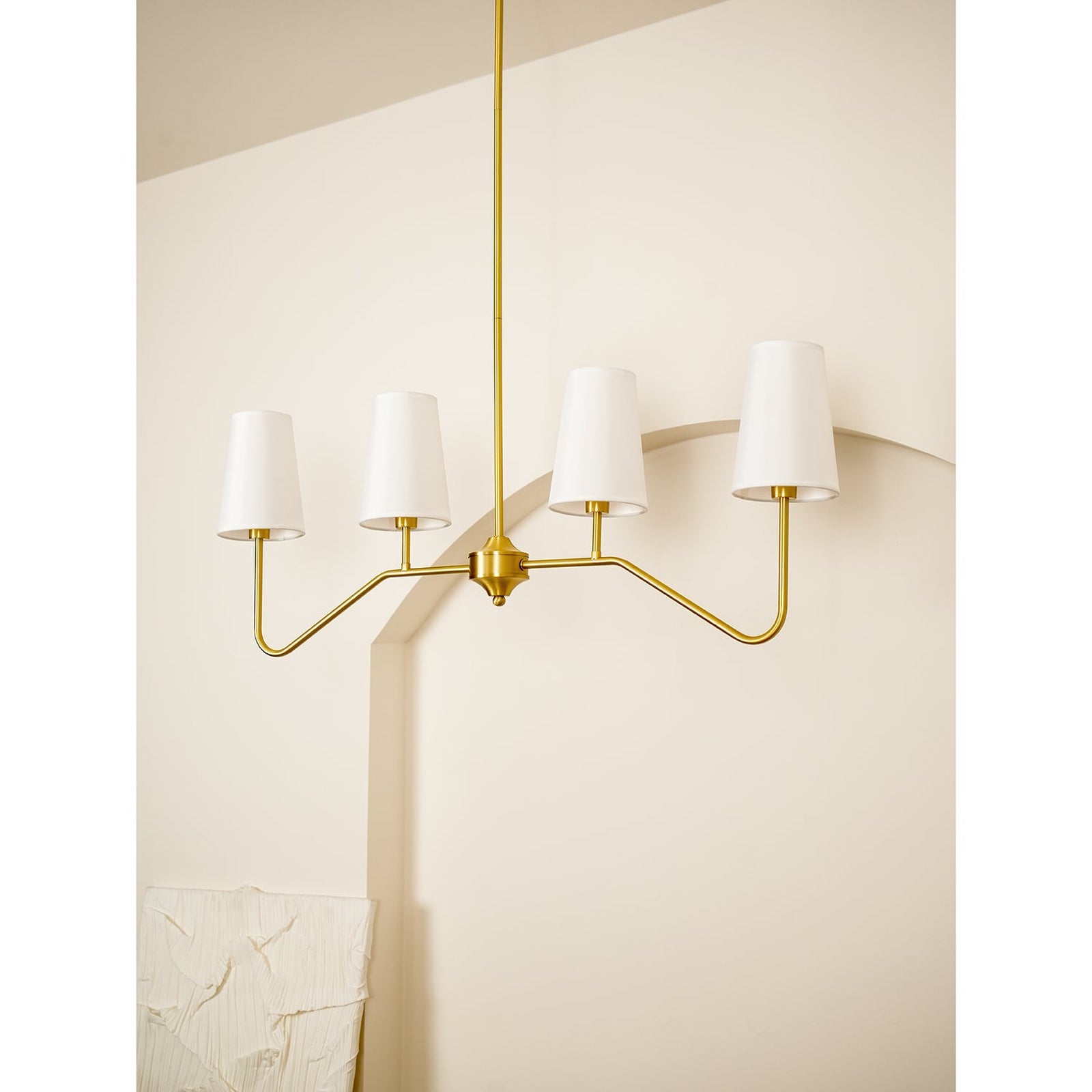 Daphne Brass Linear American Chandelier - Cueteks