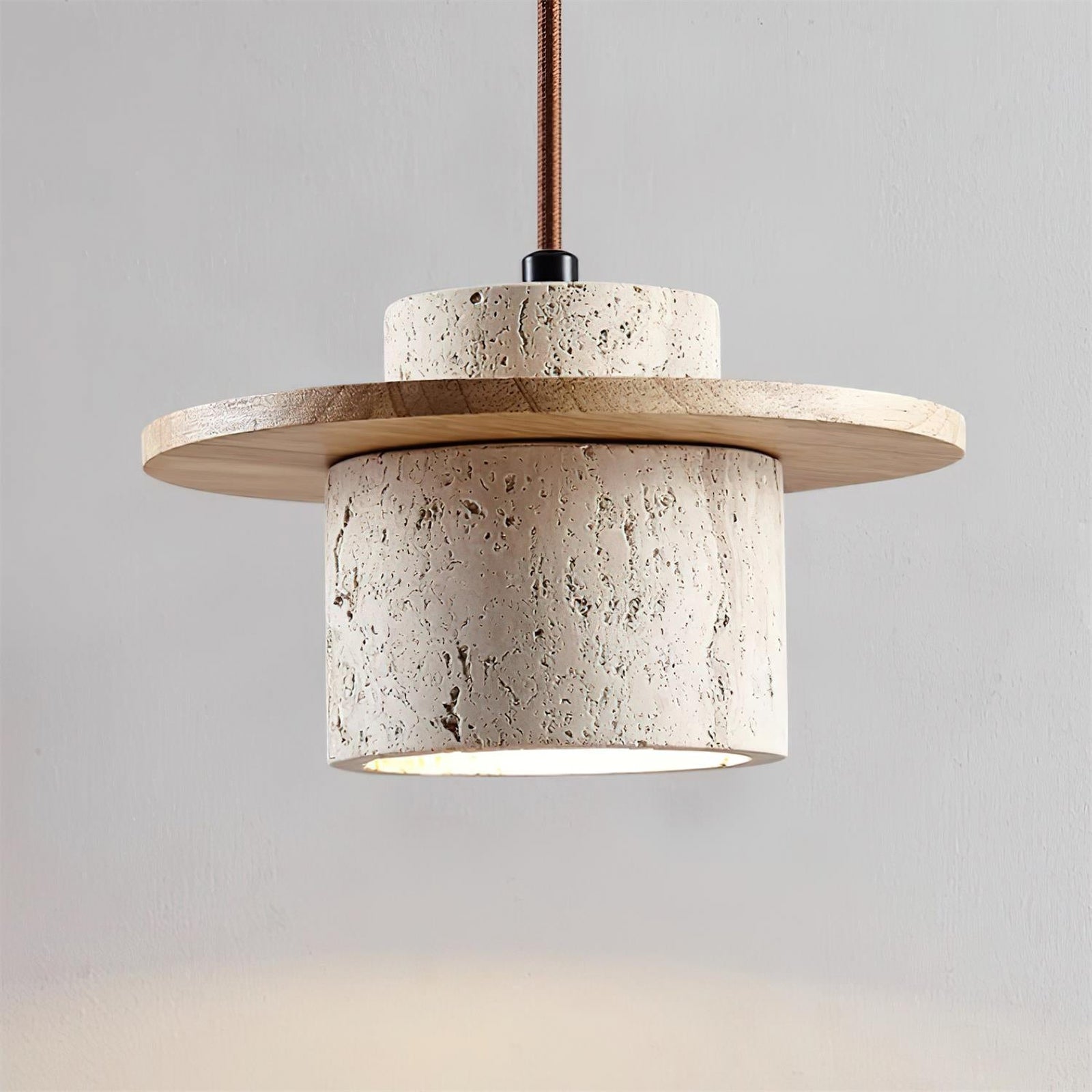 Rustic Textured Cata  Stone Wall Lamp - Cueteks