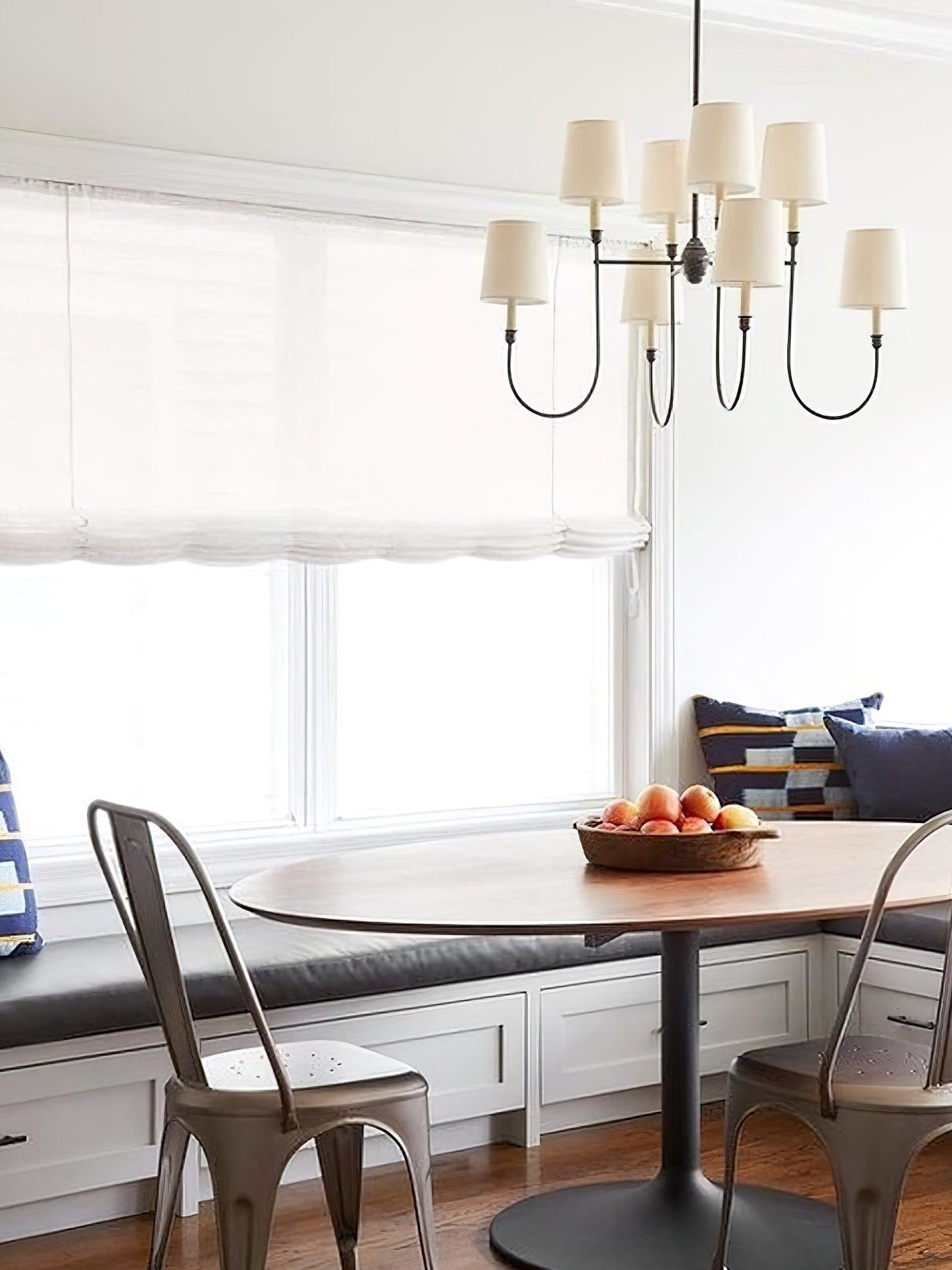 Vendome Gold Fabric Shade Chandelier - Cueteks