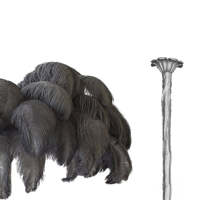 Colorful Ostrich Feather Chandelier - Cueteks