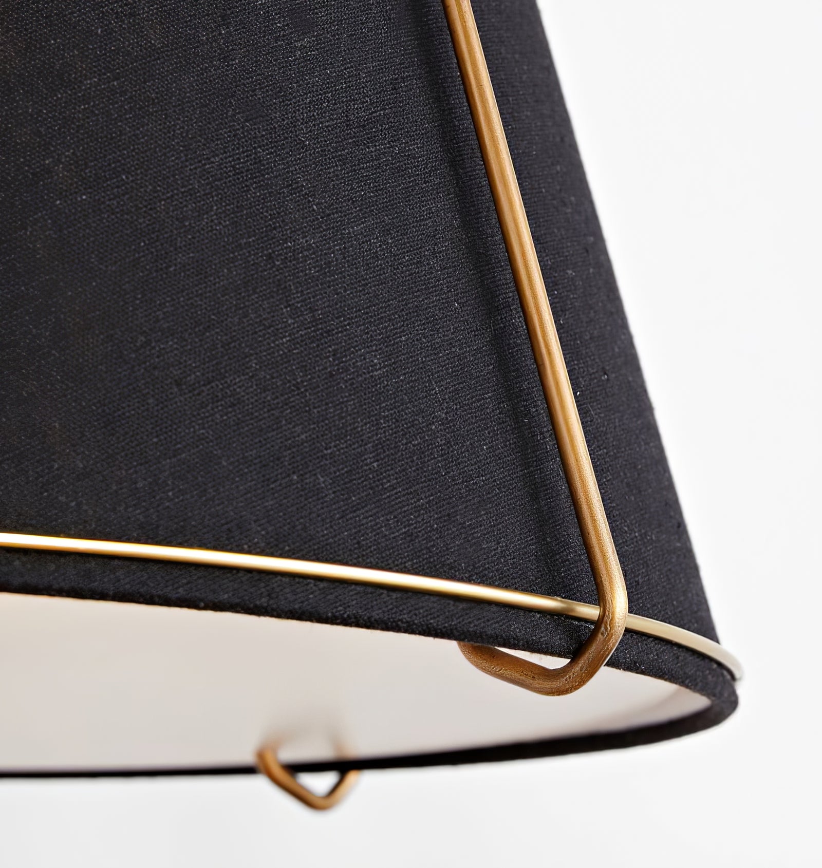 Renée Conical Gold and Fabric  Pendant Lamp - Cueteks