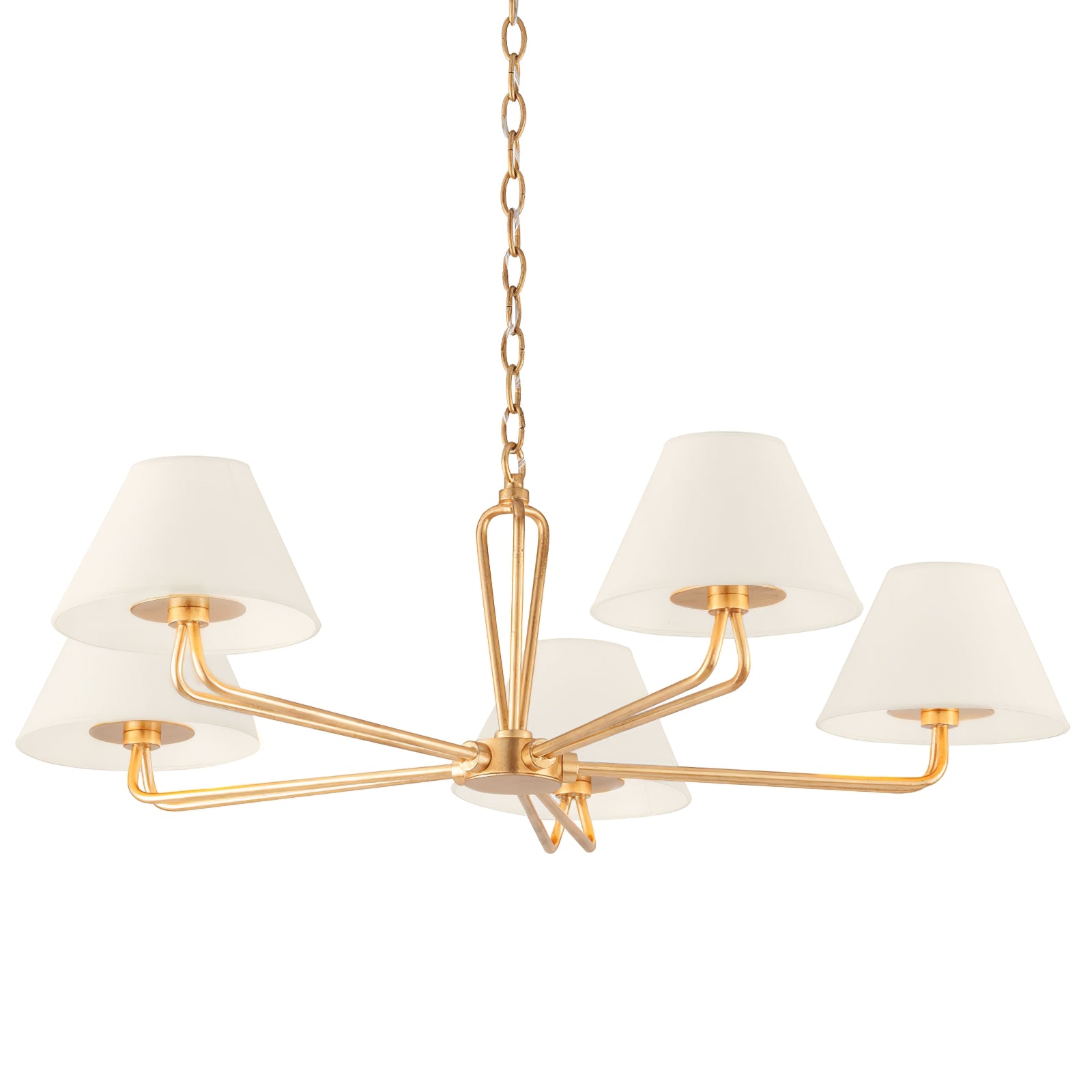 Iron Fabric Shade Chandelier - Cueteks