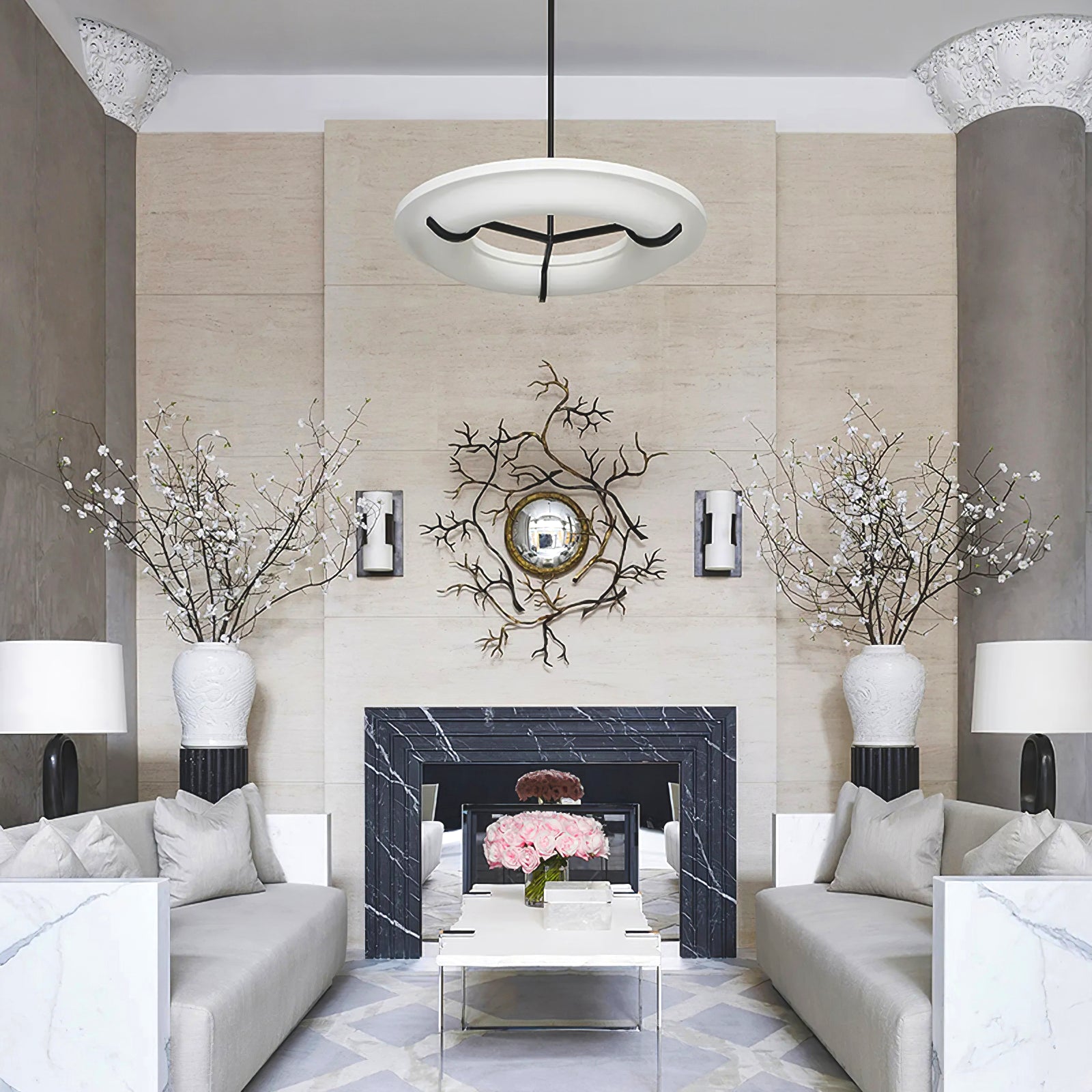 Eric Schmitt Anneau Plaster Chandelier - Cueteks