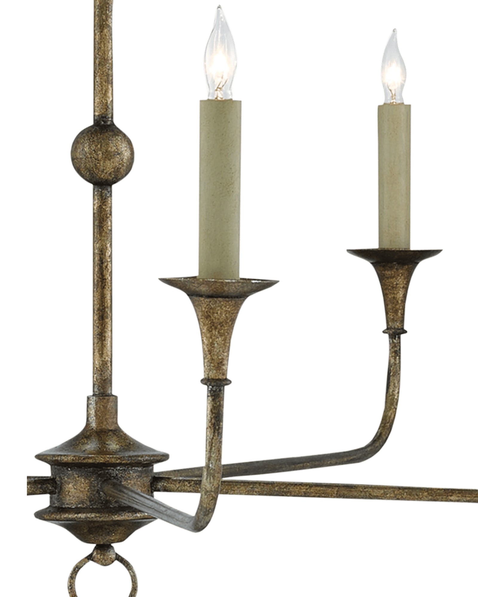 Elongated  Antique Chandelier - Cueteks