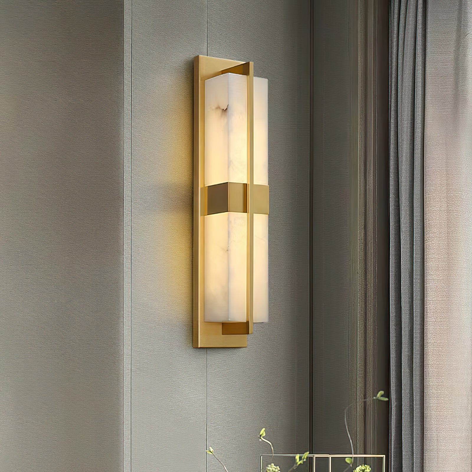 Polished Brass Lumina Outdoor Wall Lamp - Cueteks