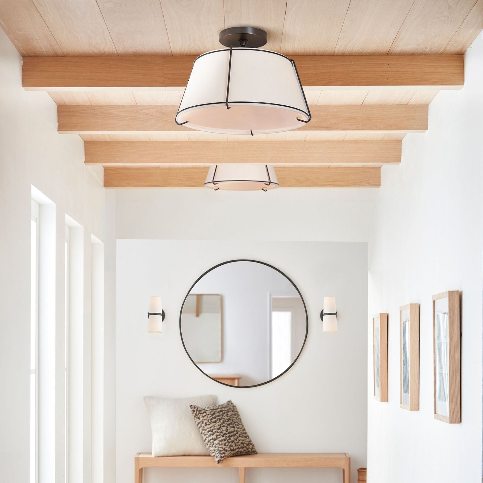 Gold Conical Semi-Flush Lise Ceiling Light - Cueteks