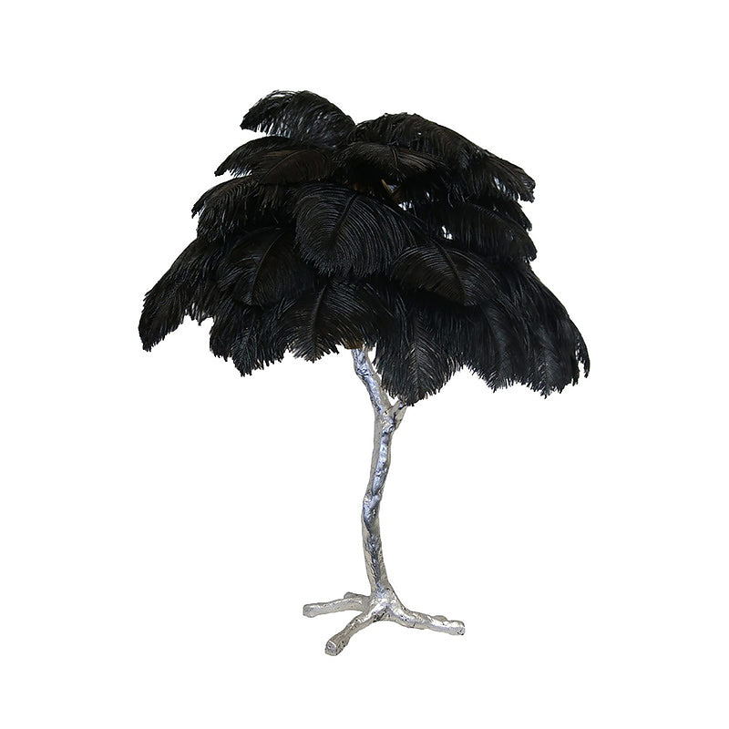 Colorful Ostrich Feather Table Lamp - Cueteks