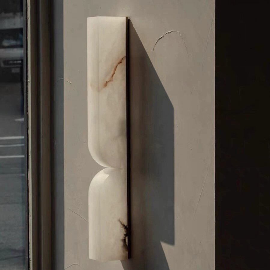 Double Curve Alabaster Wall Light - Cueteks