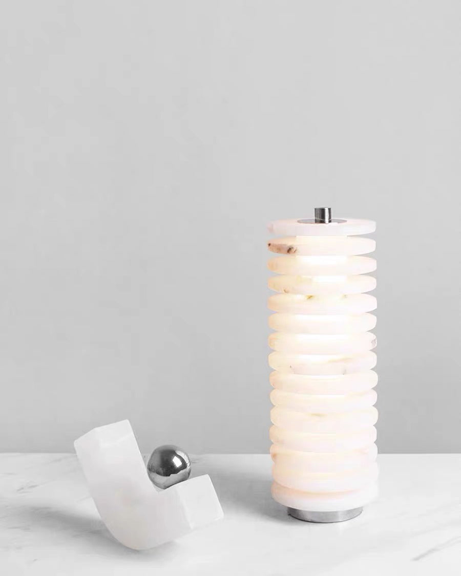 Handmade Alabaster Table Lamp - Cueteks