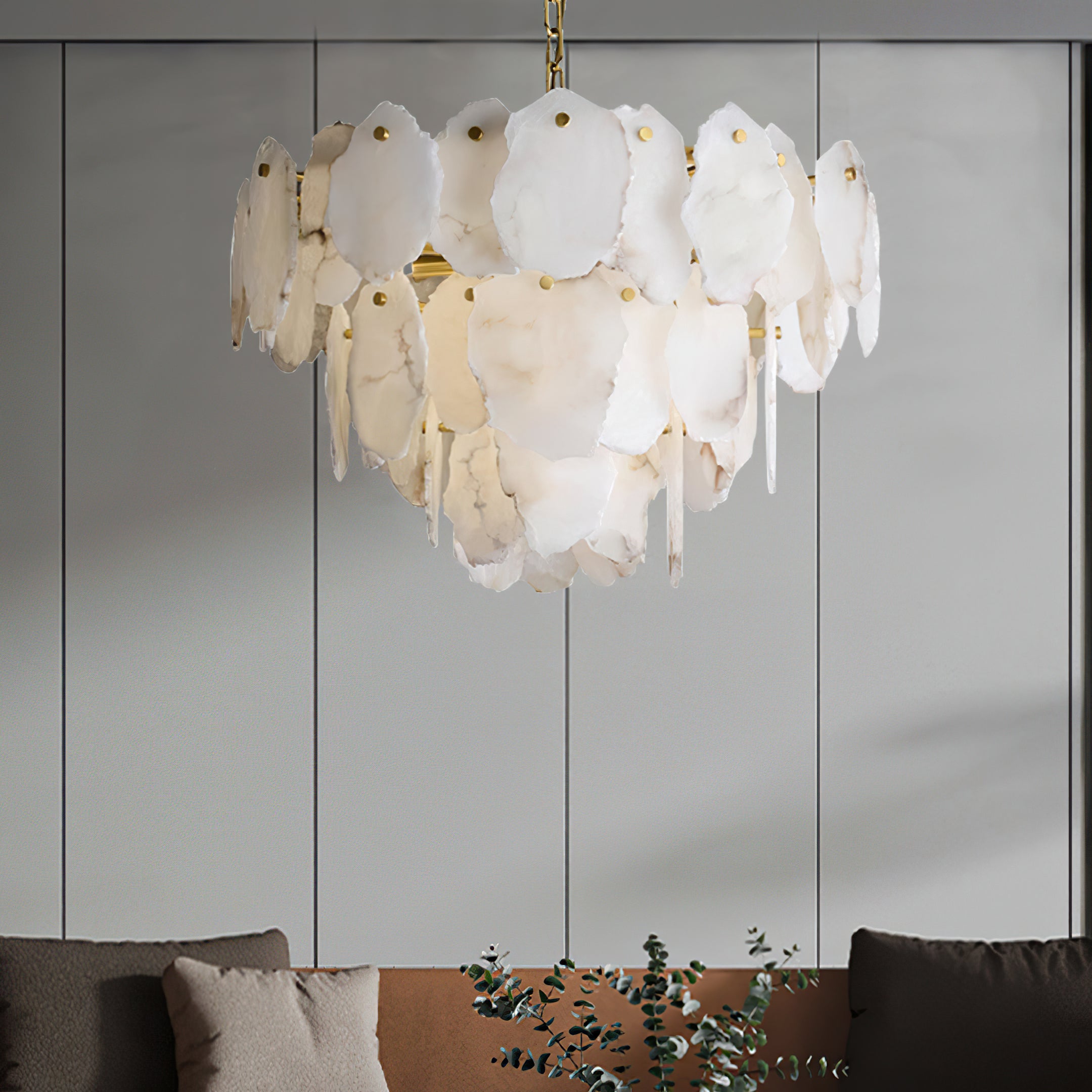 Gloire Luxury Alabaster Chandelier - Cueteks